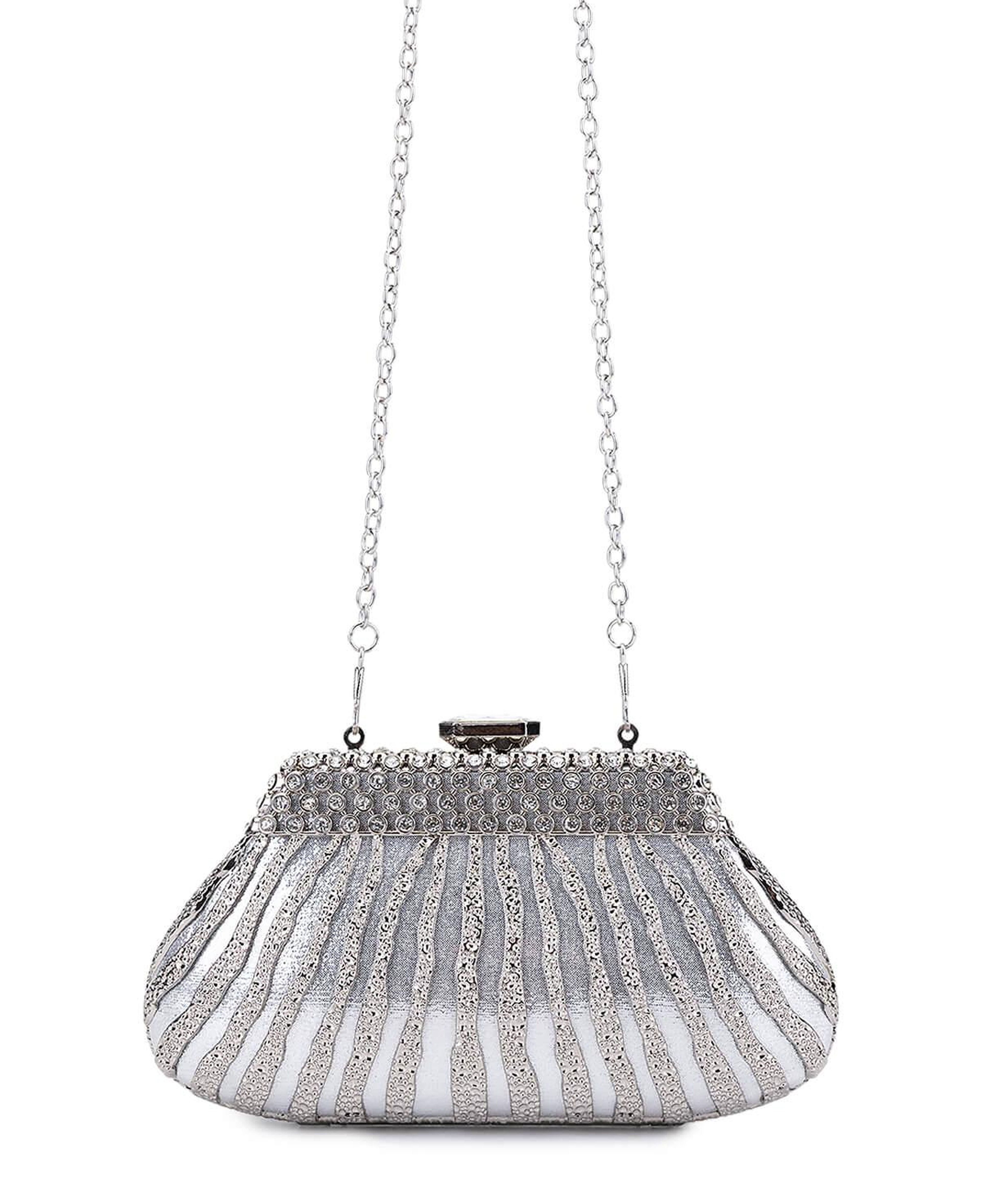 Tamer Tanca Kadın Vegan Gri Abiye Çanta