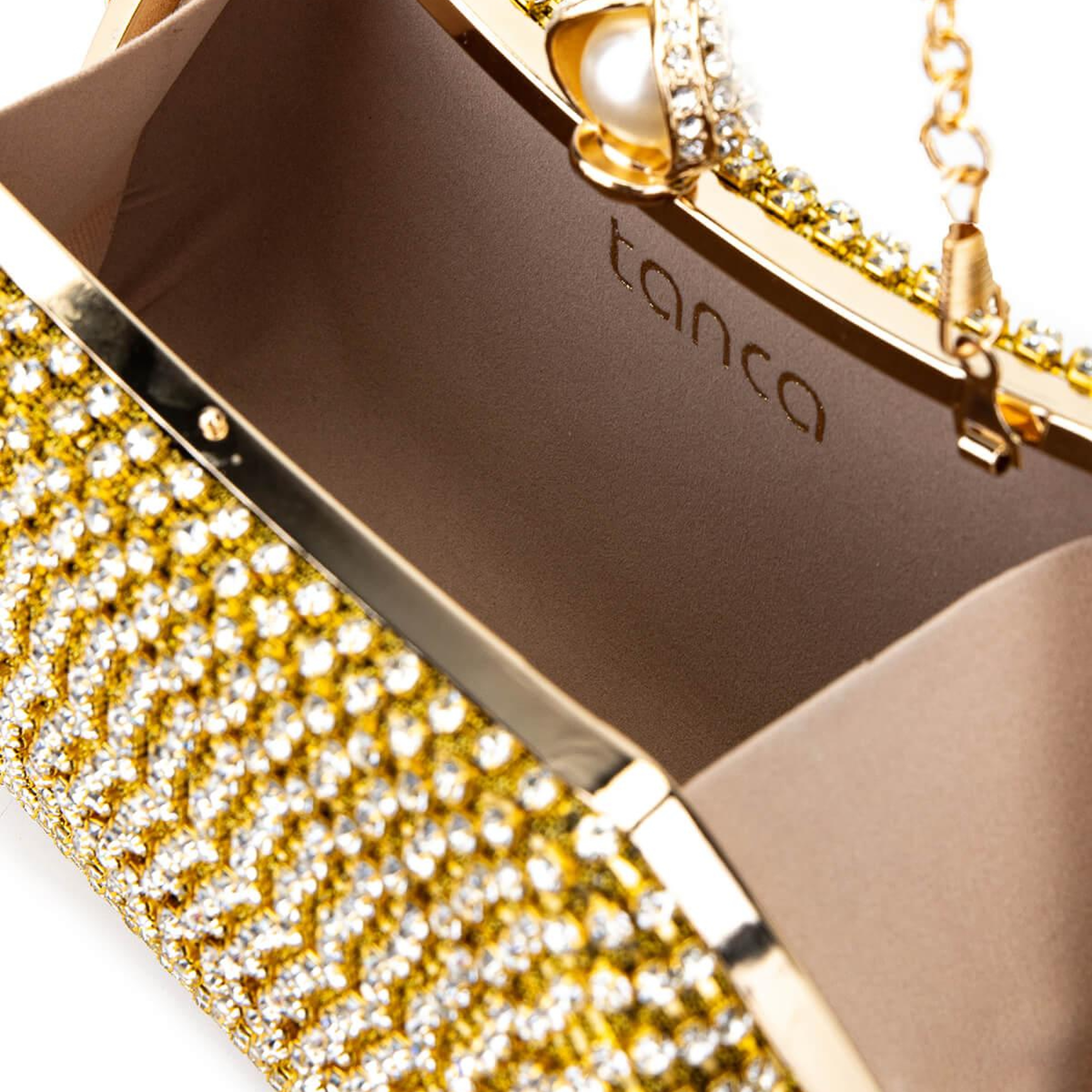 Tamer Tanca Kadın Vegan Sarı Abiye Çanta