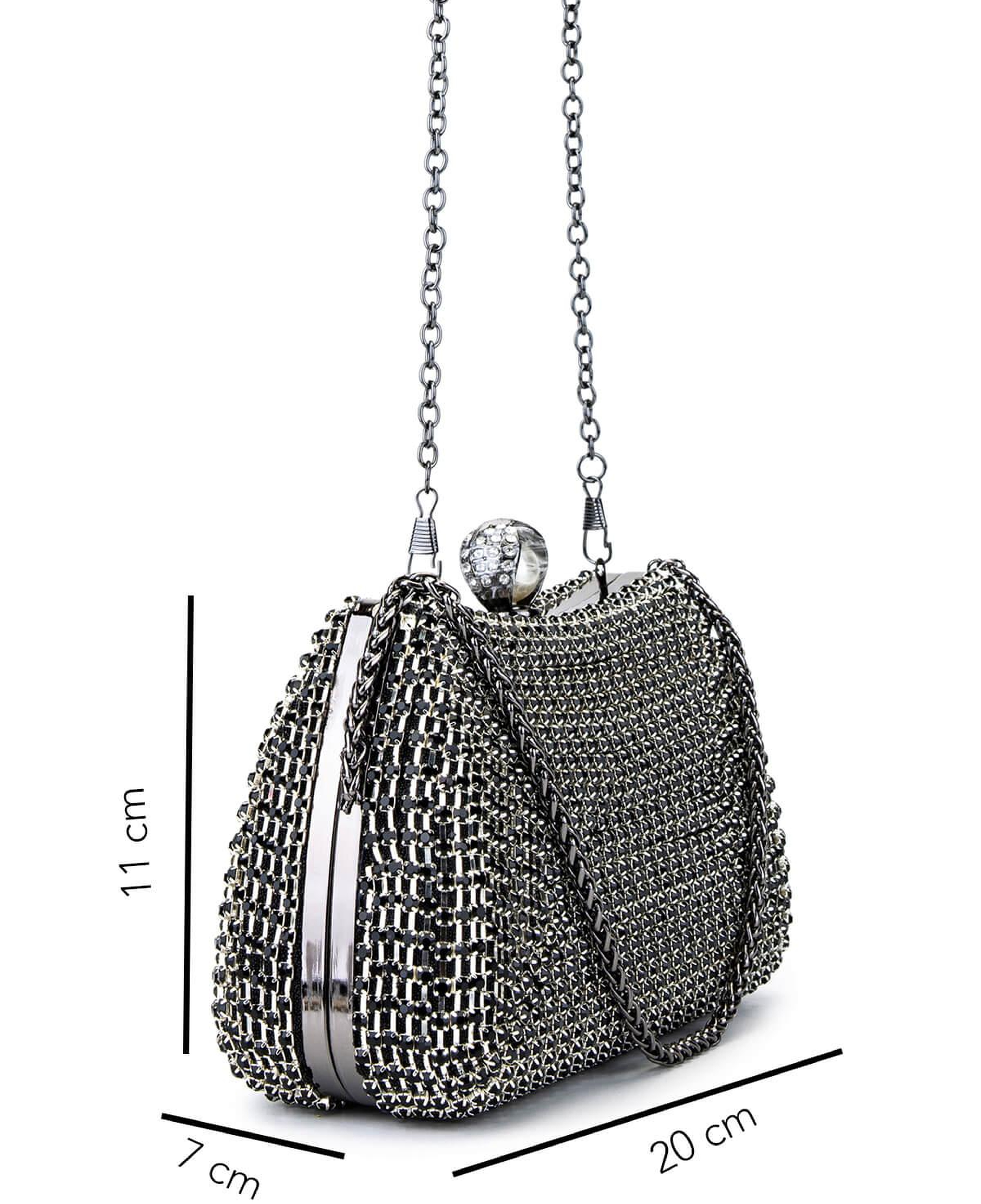 Tamer Tanca Kadın Vegan Siyah Abiye Çanta