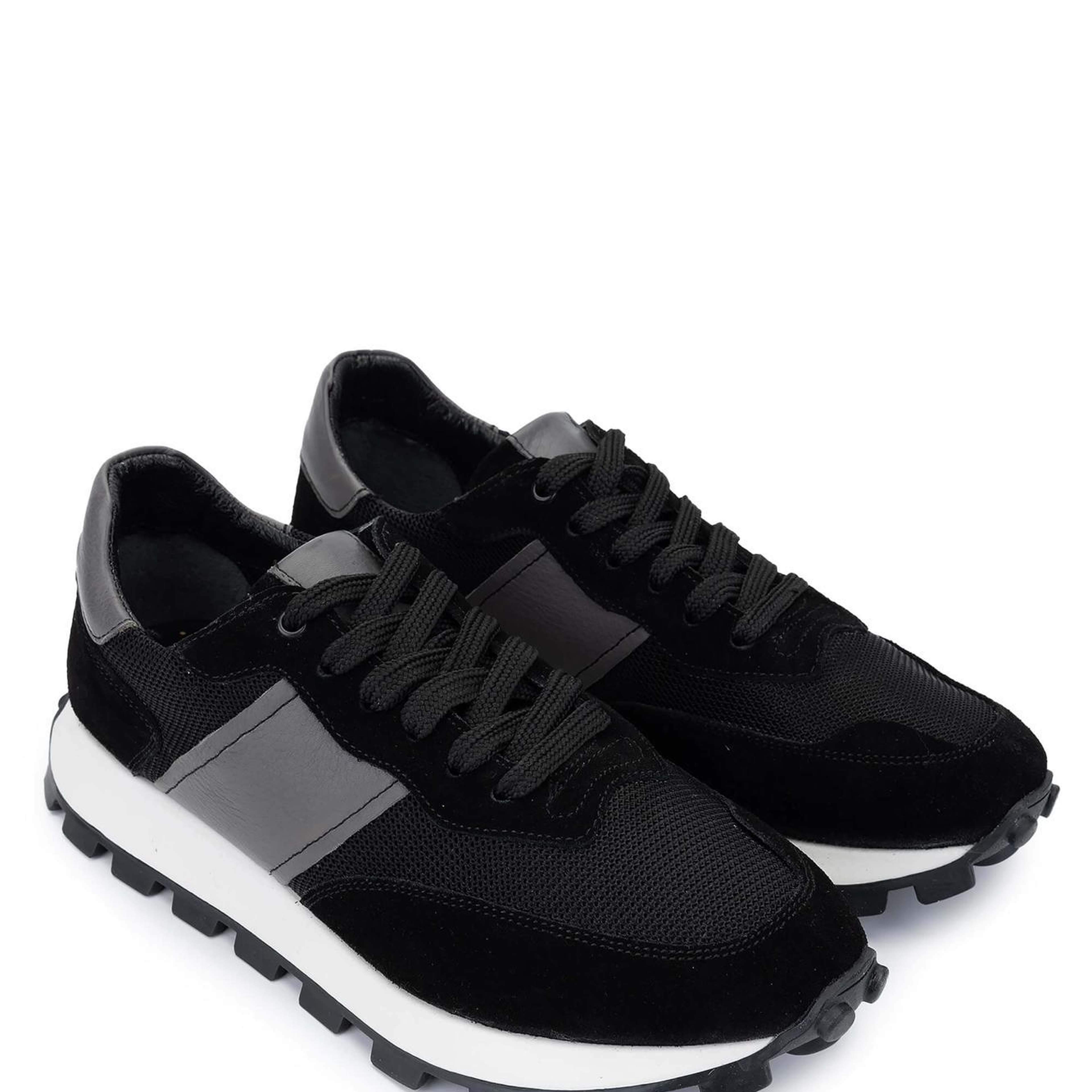 Tamer Tanca Erkek Deri & Tekstil Siyah Sneakers & Spor Ayakkabı