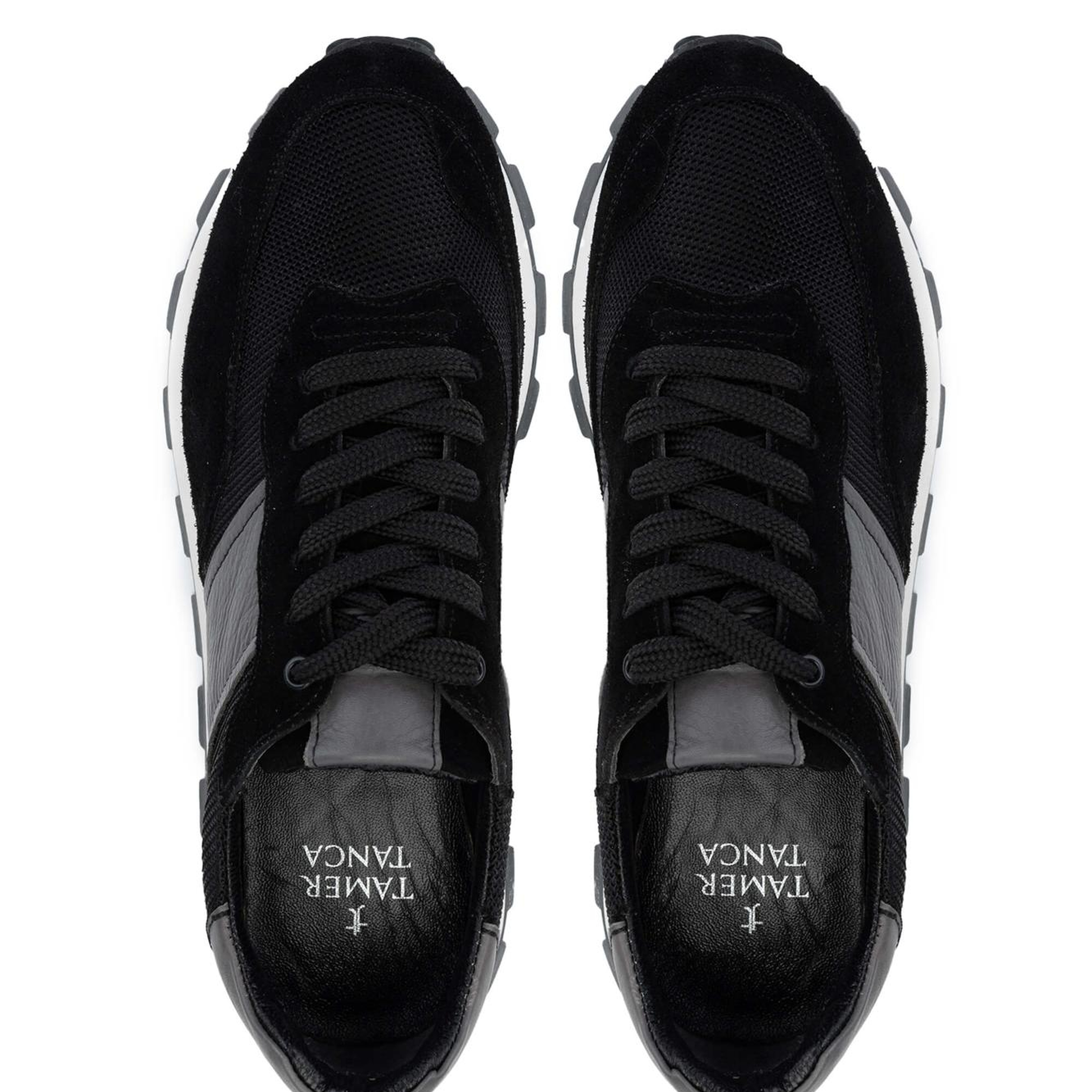 Tamer Tanca Erkek Deri & Tekstil Siyah Sneakers & Spor Ayakkabı