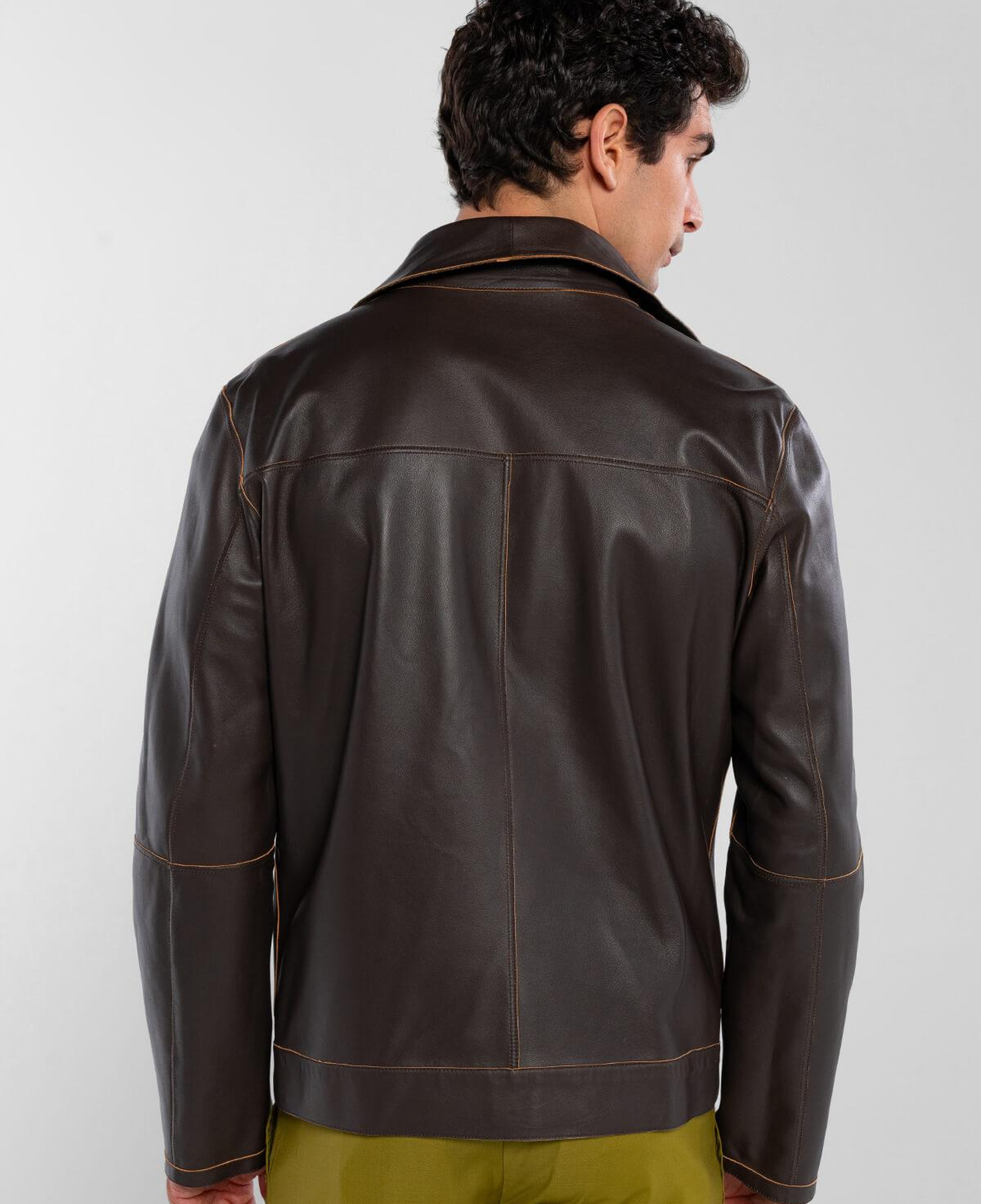 Tamer Tanca Erkek Hakiki Deri Kahverengi Deri Mont