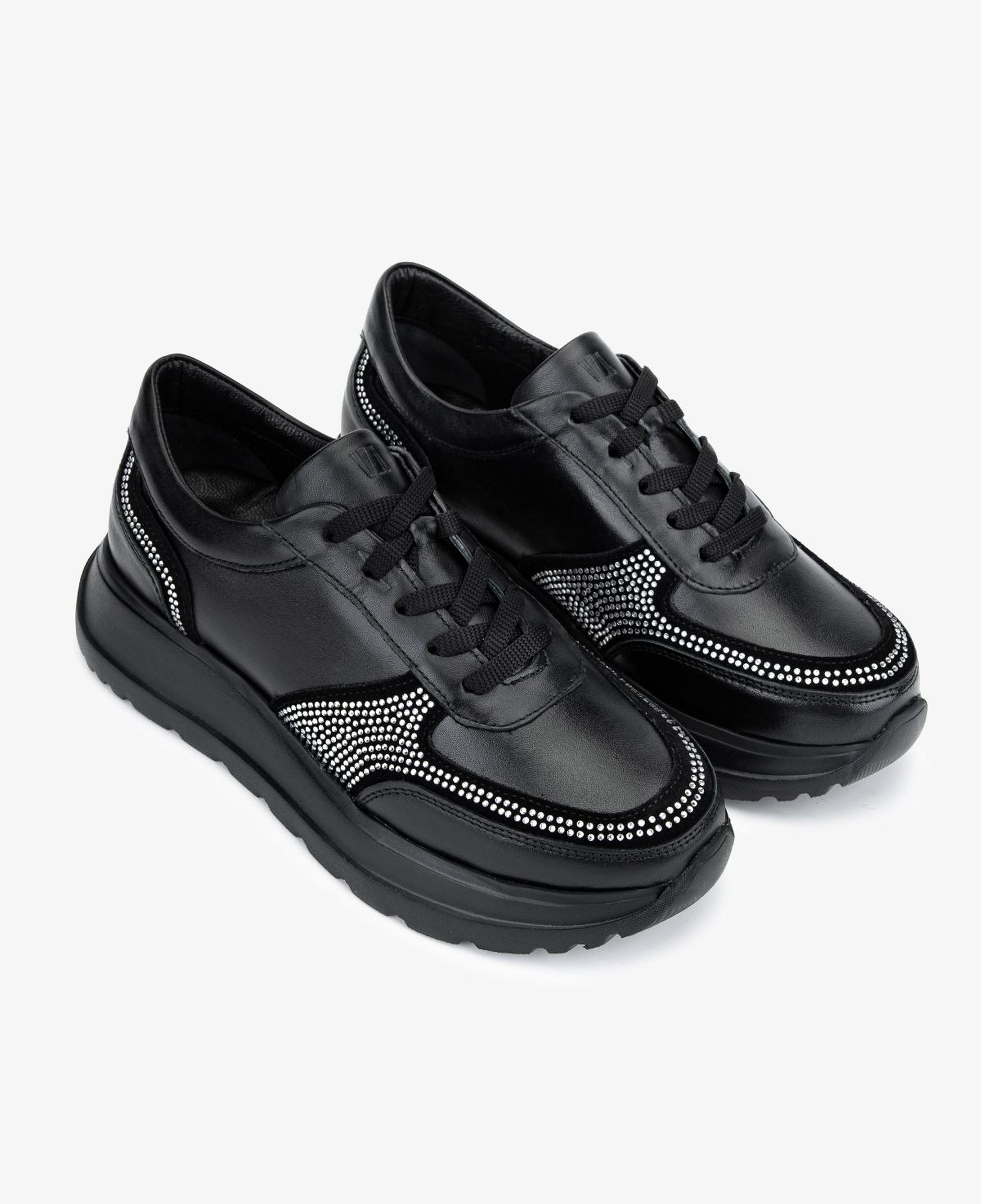 Valmenti Kadın Hakiki Deri Siyah Sneakers & Spor Ayakkabı