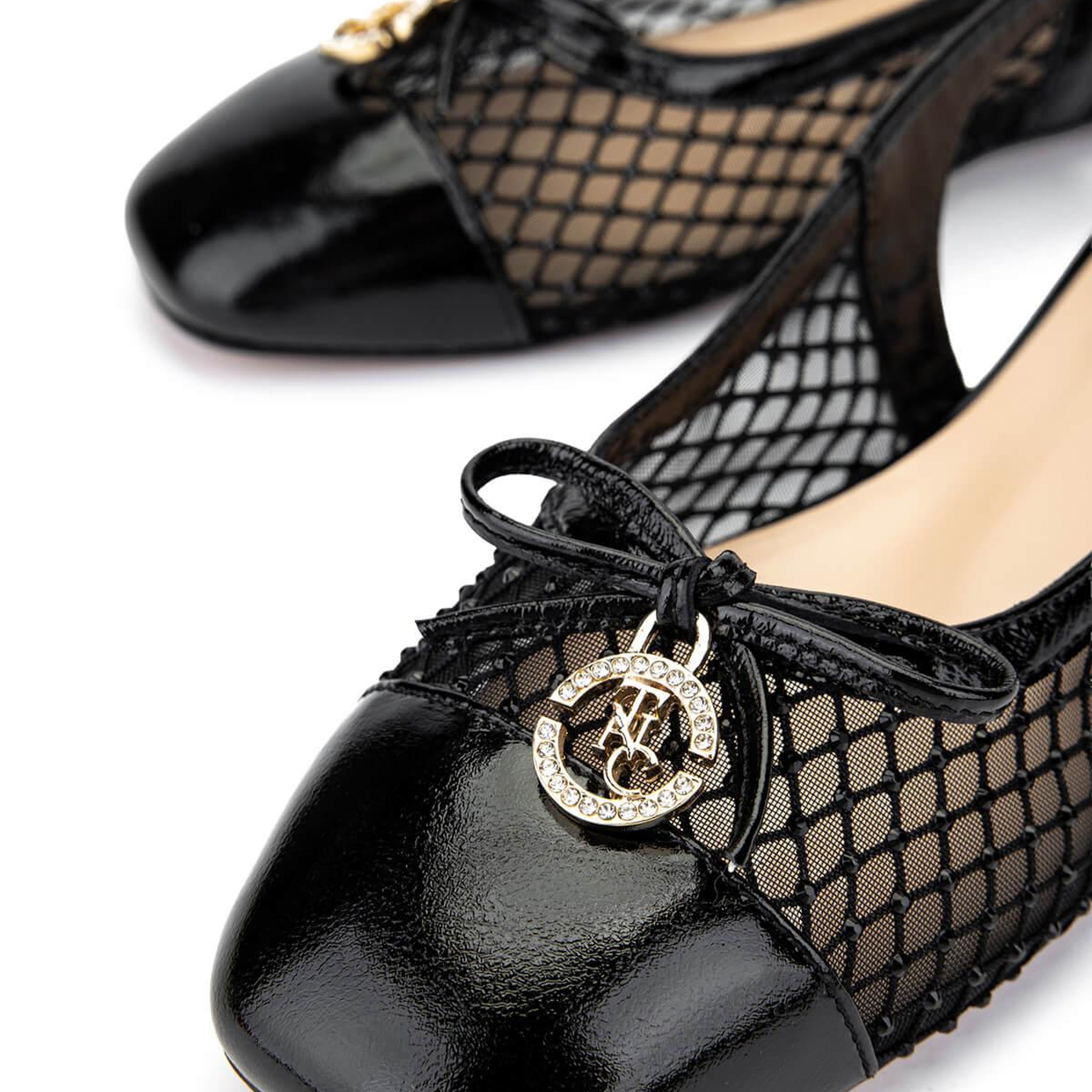 Tamer Tanca Kadın Deri & Tekstil Siyah Rugan Babet Ayakkabı