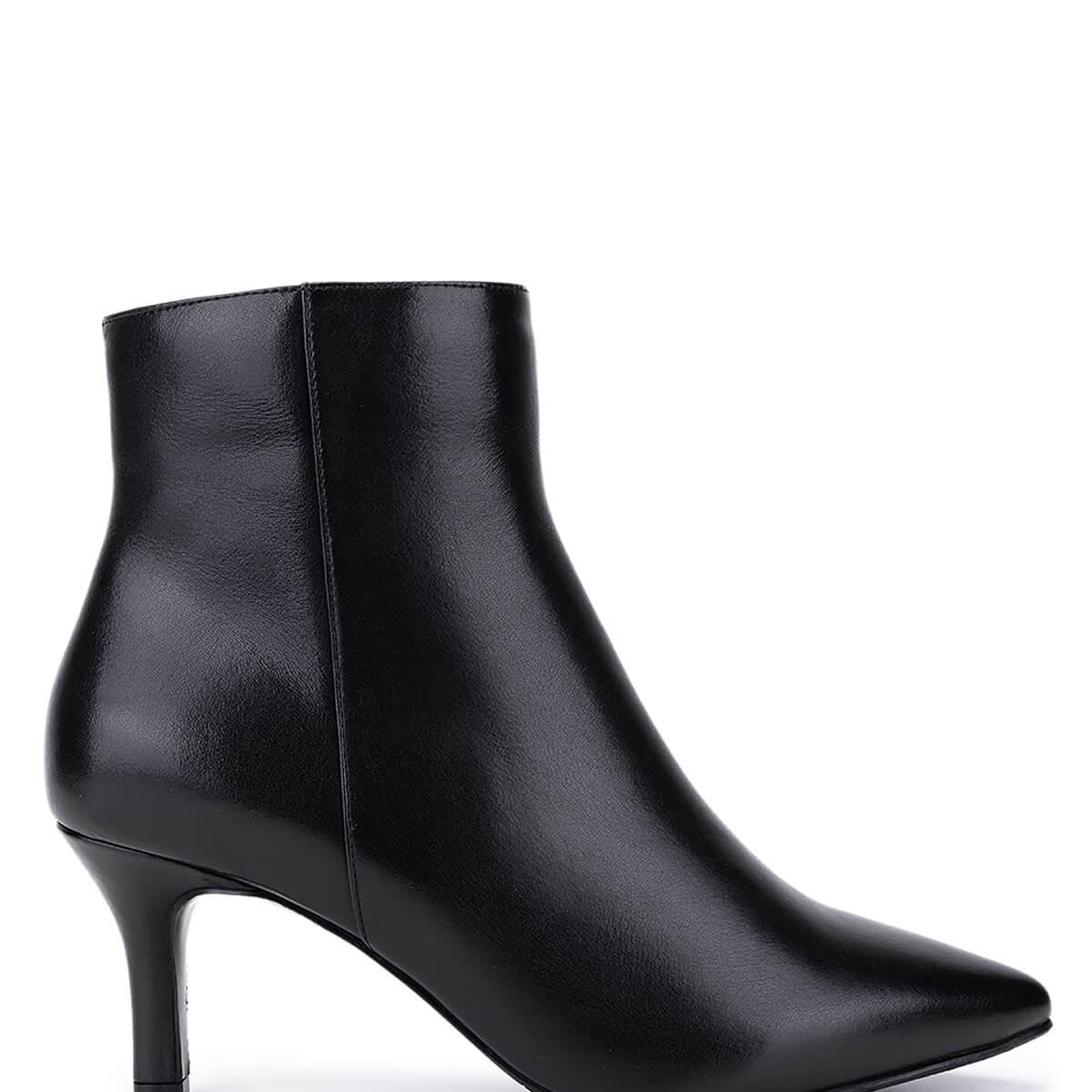 Tamer Tanca Kadın Hakiki Deri Siyah Deri Topuklu Bot