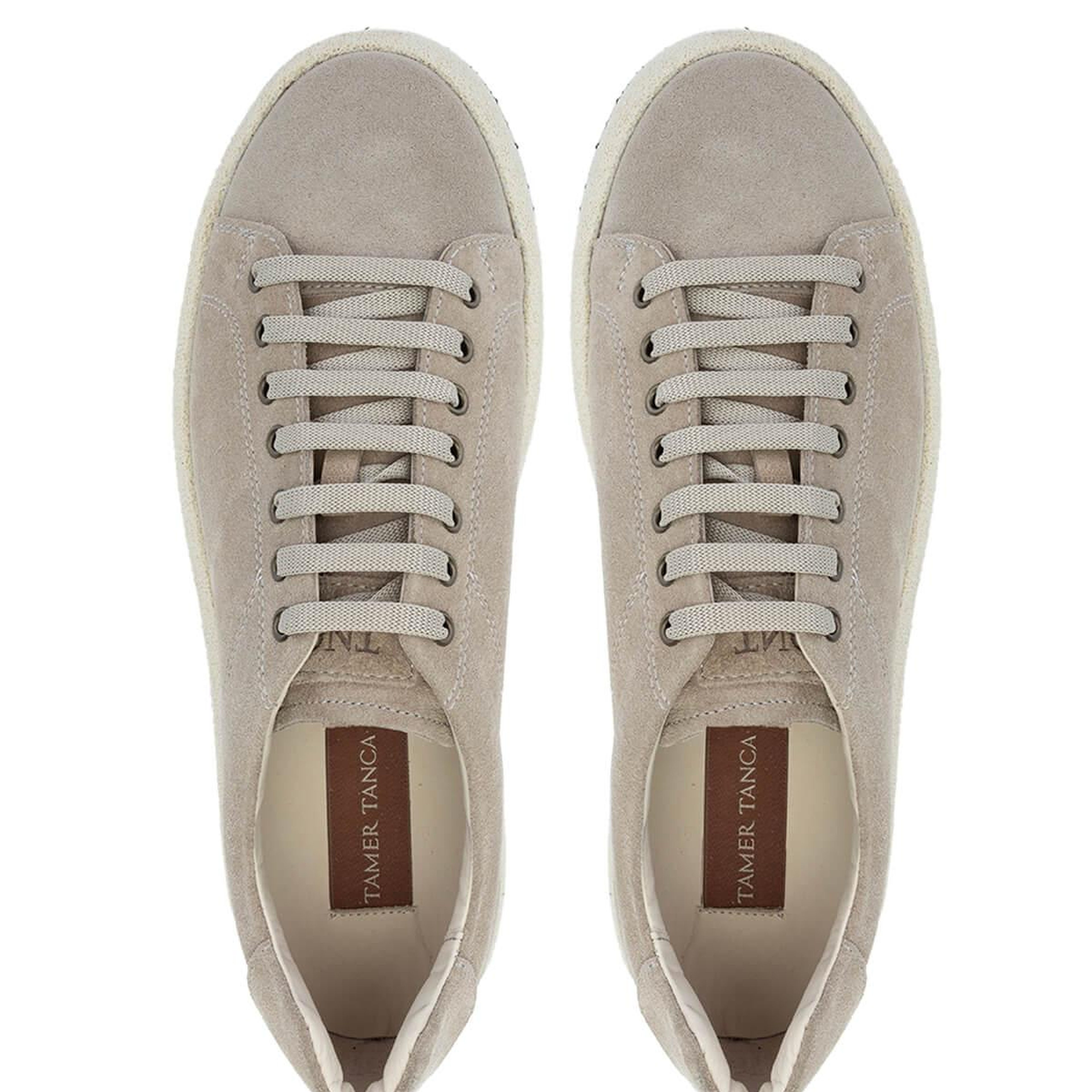 Tamer Tanca Erkek Hakiki Deri Bej Süet Sneakers & Spor Ayakkabı