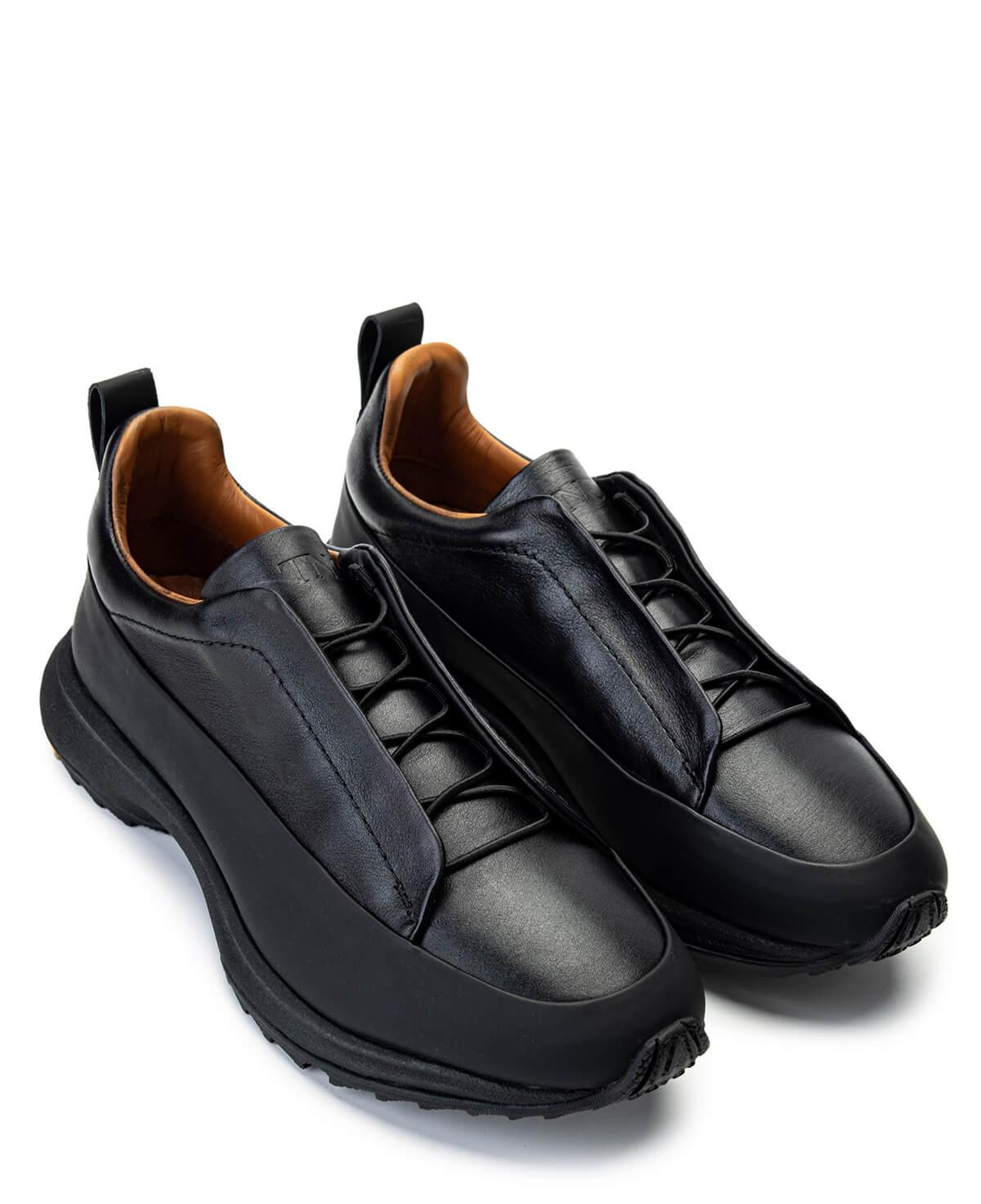 Tamer Tanca Erkek Hakiki Deri Siyah Sneakers & Spor Ayakkabı