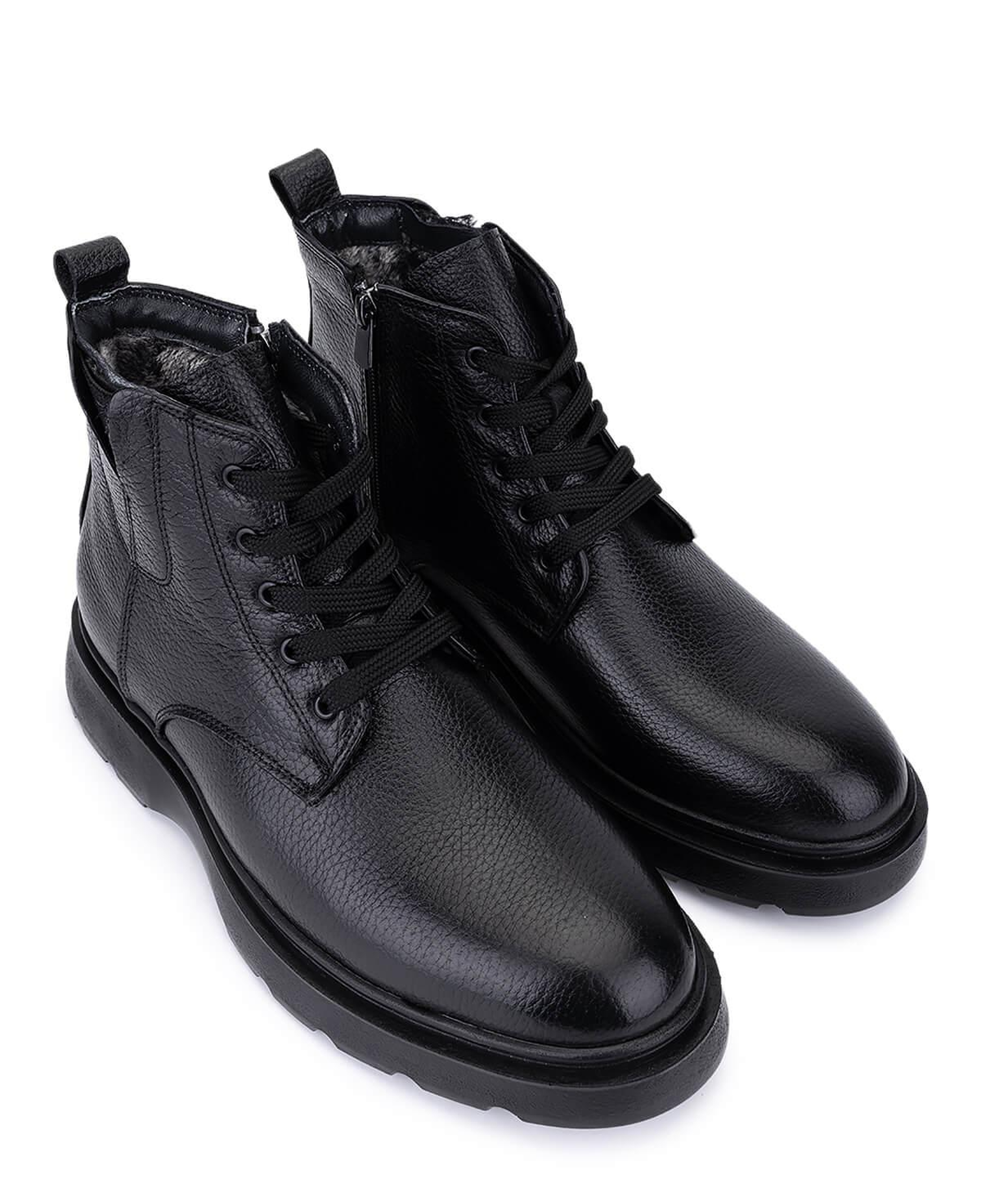 Tamer Tanca Erkek Hakiki Deri Siyah Casual Bot