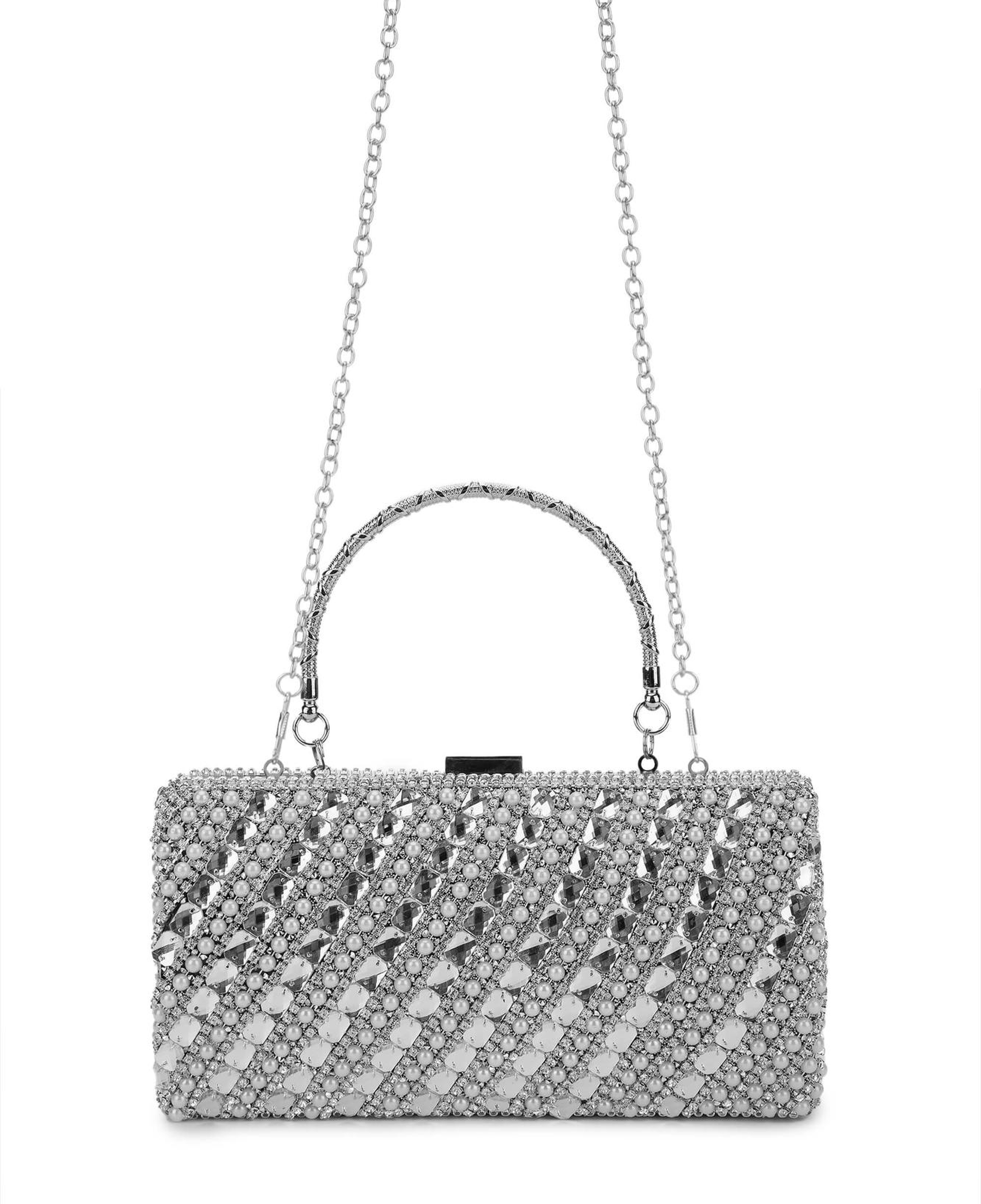 Tamer Tanca Kadın Vegan Gri Abiye Çanta