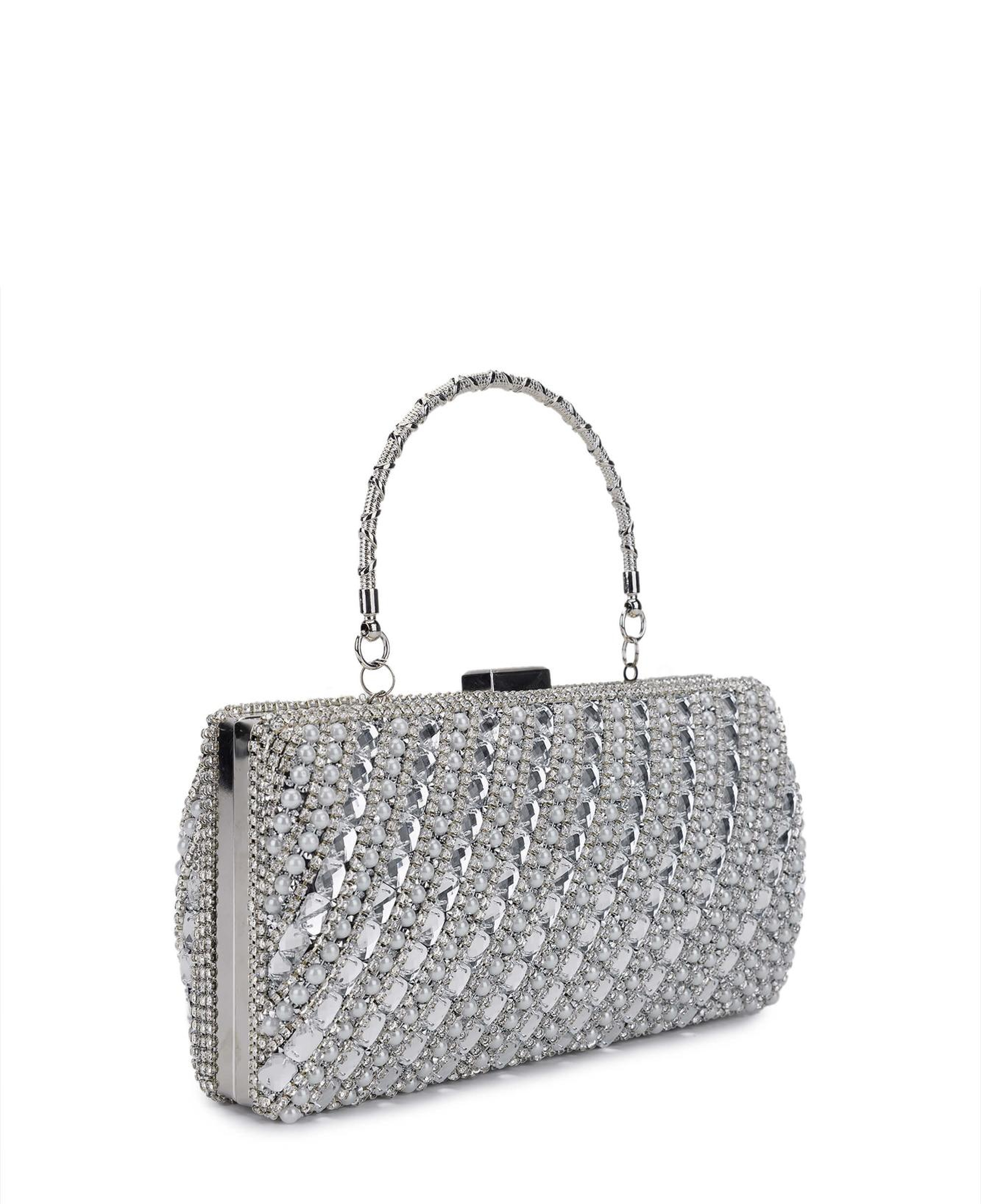 Tamer Tanca Kadın Vegan Gri Abiye Çanta