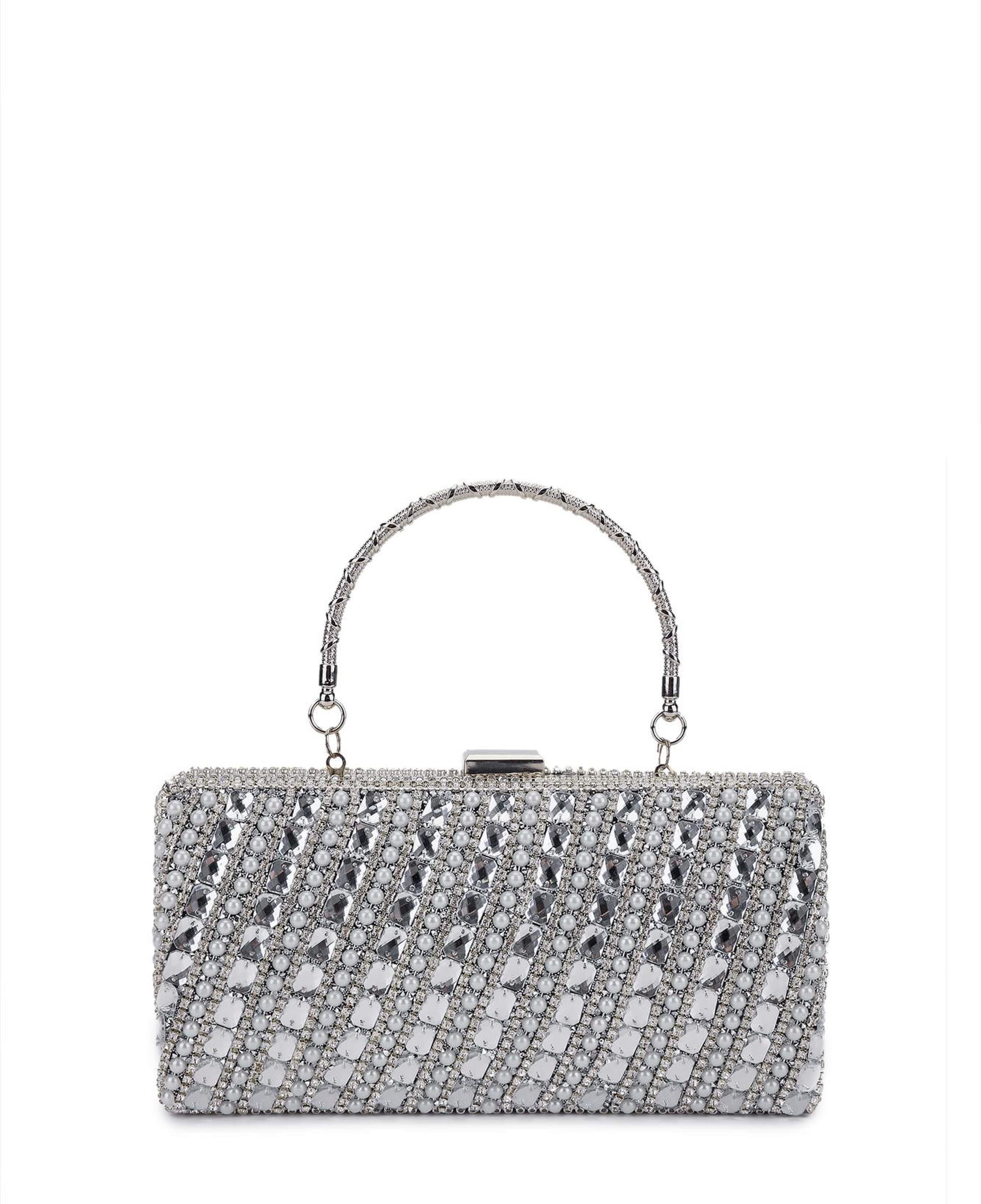 Tamer Tanca Kadın Vegan Gri Abiye Çanta