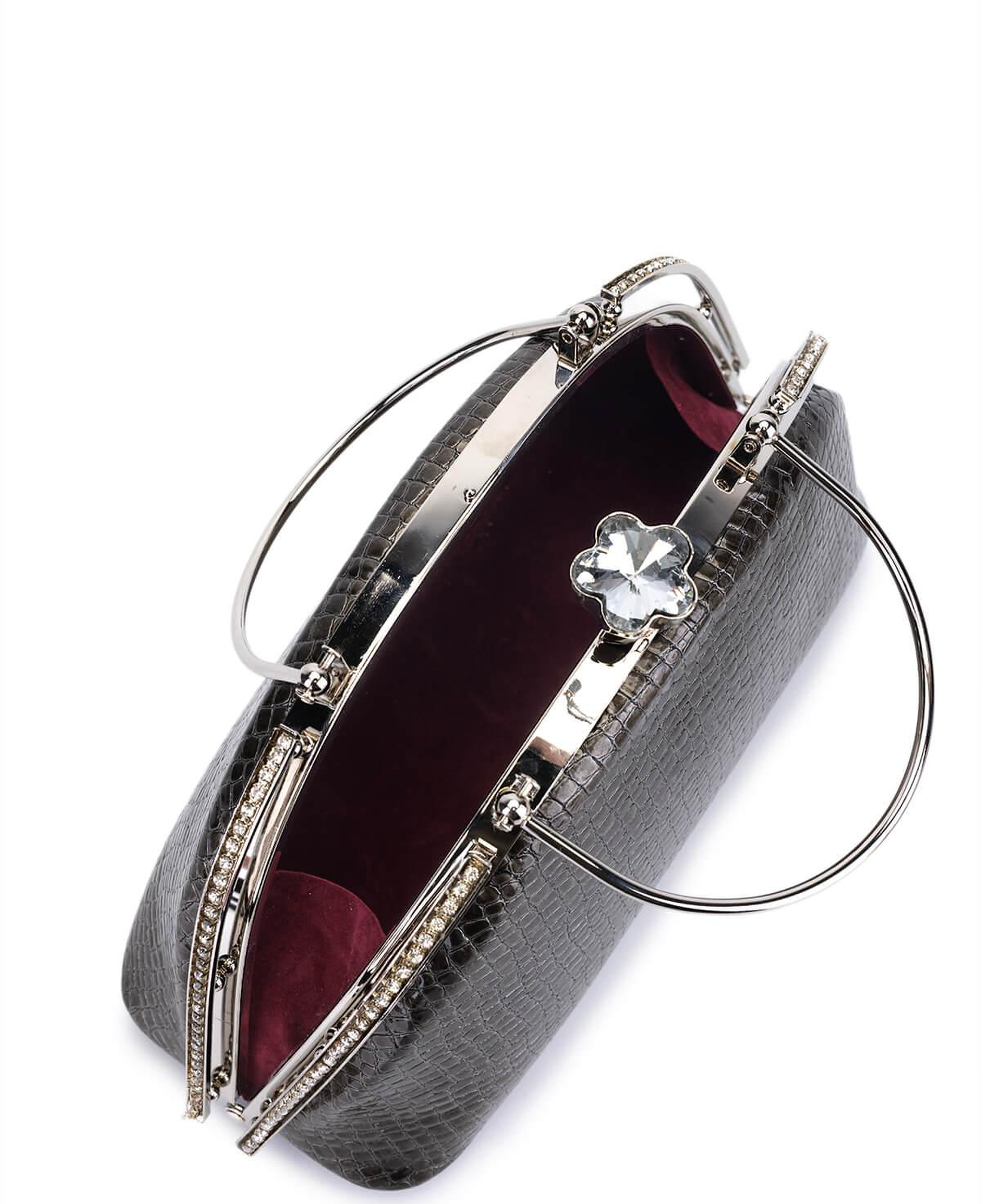 Tamer Tanca Kadın Suni Deri Antrasit Abiye Çanta