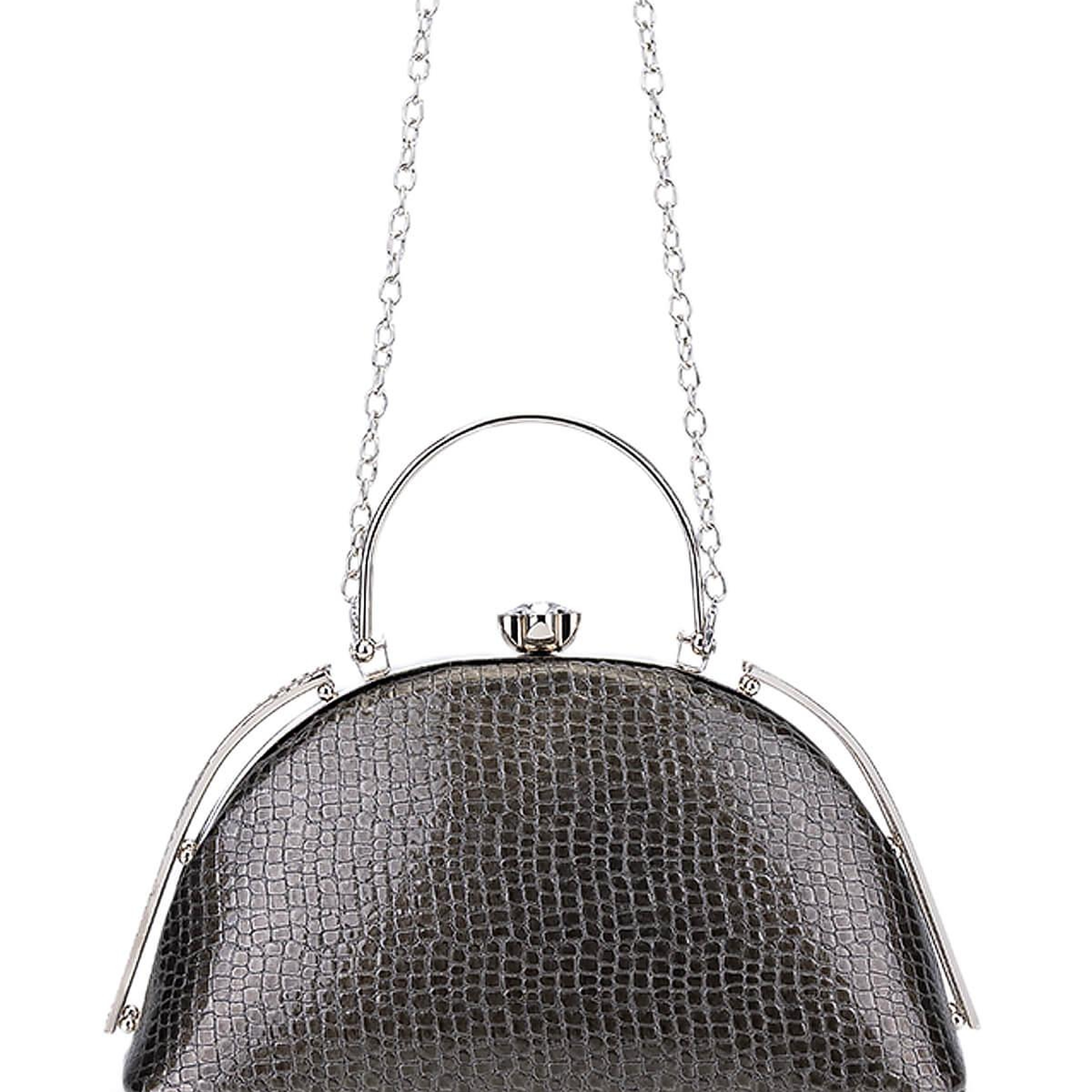 Tamer Tanca Kadın Suni Deri Antrasit Abiye Çanta