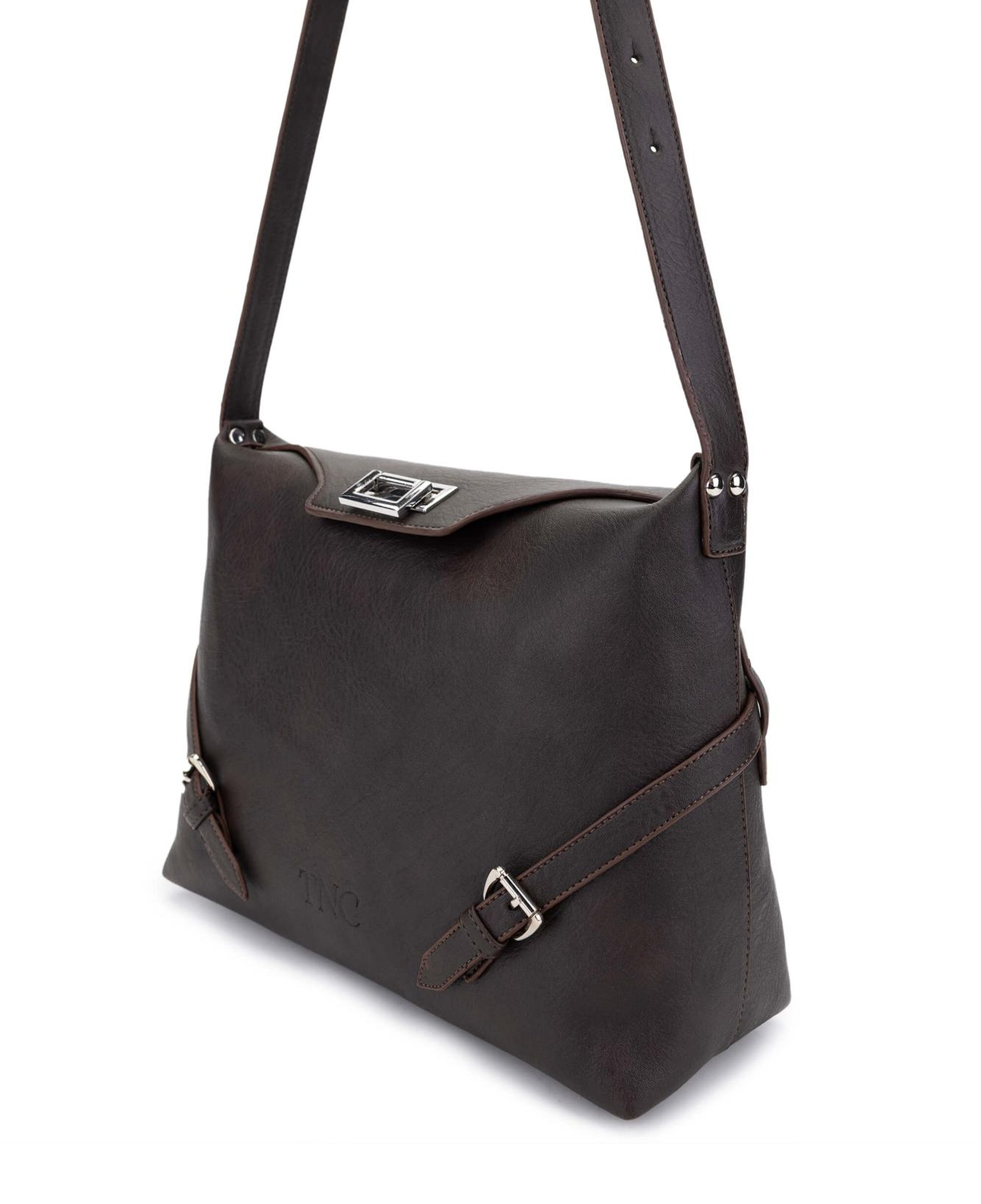 Tamer Tanca Kadın Vegan Kahverengi Omuz Çanta