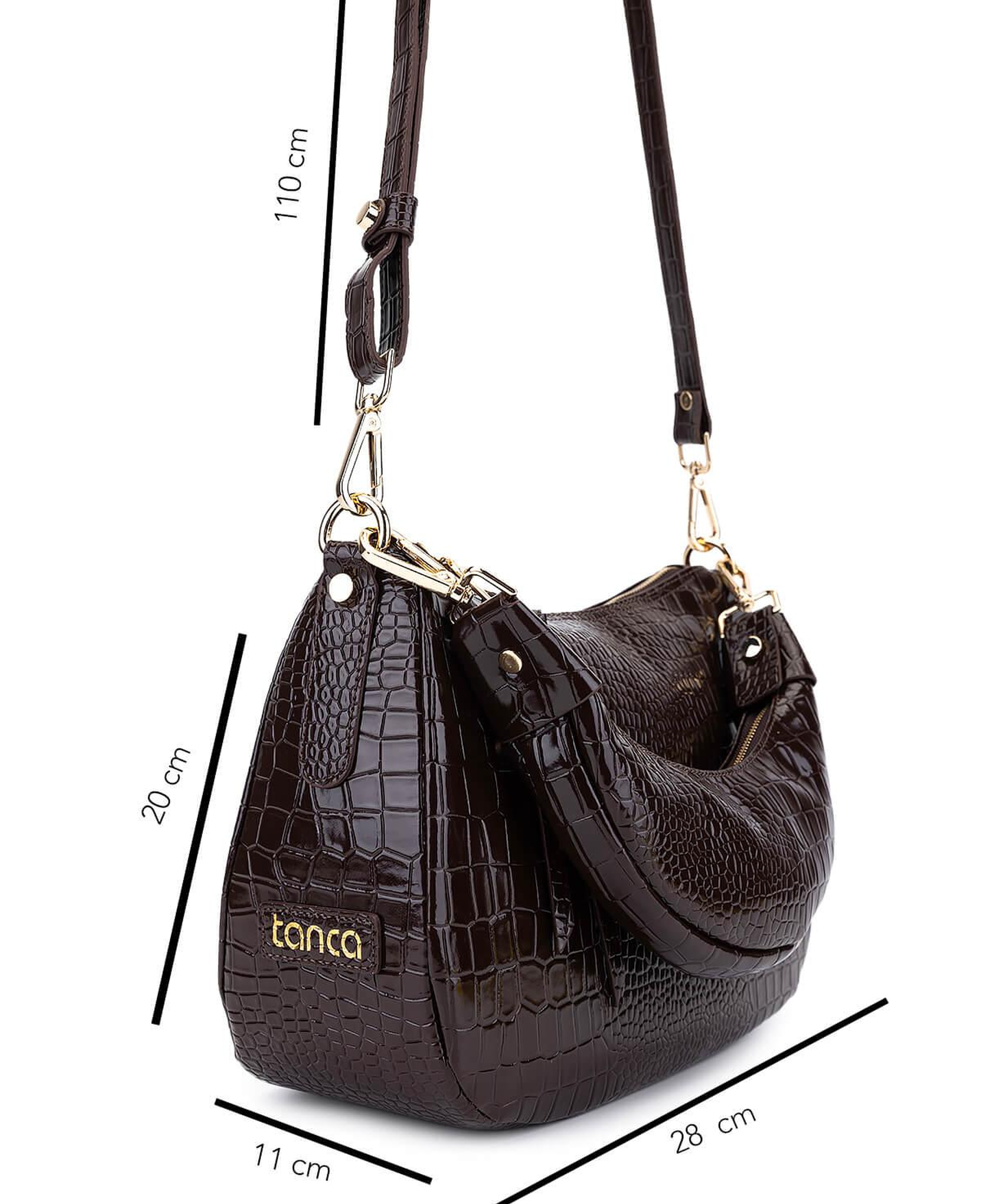 Tamer Tanca Kadın Suni Deri Kahverengi Omuz Çanta