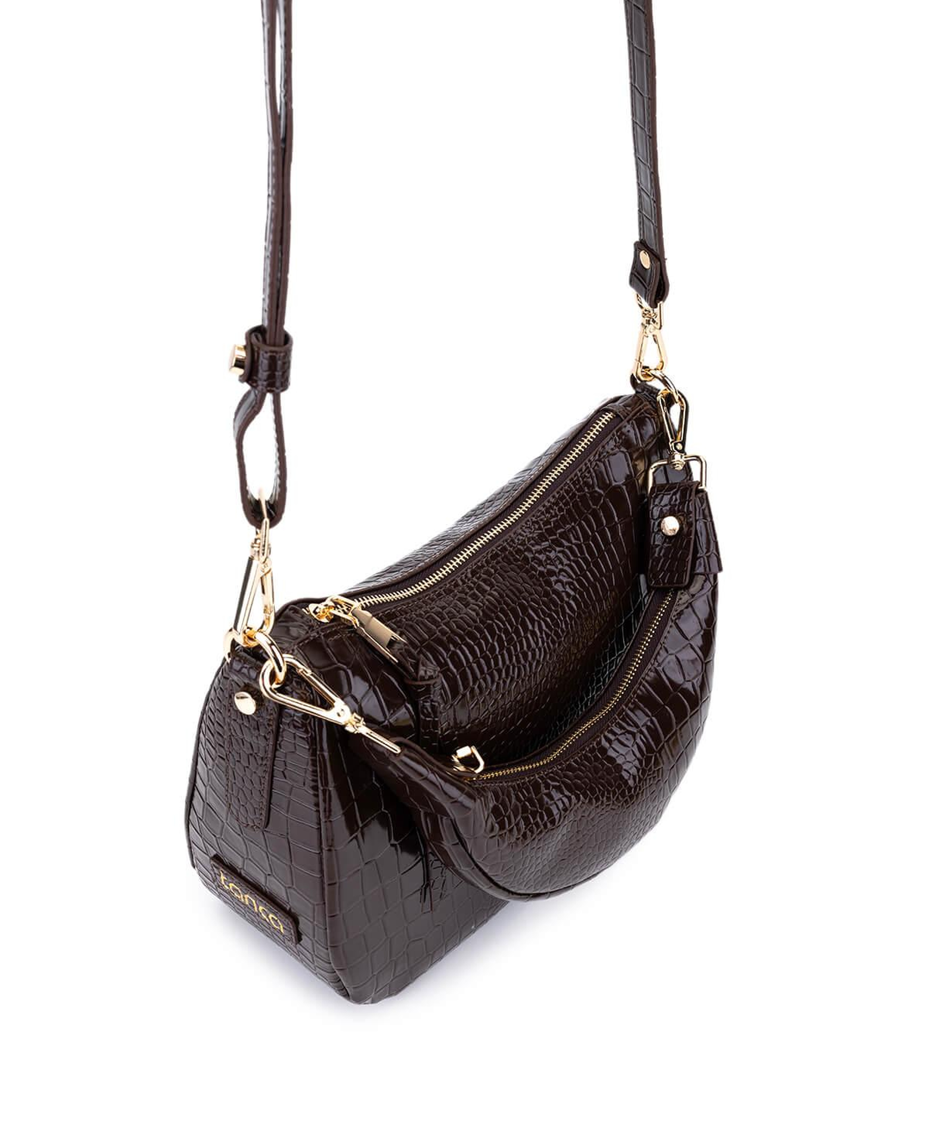 Tamer Tanca Kadın Suni Deri Kahverengi Omuz Çanta