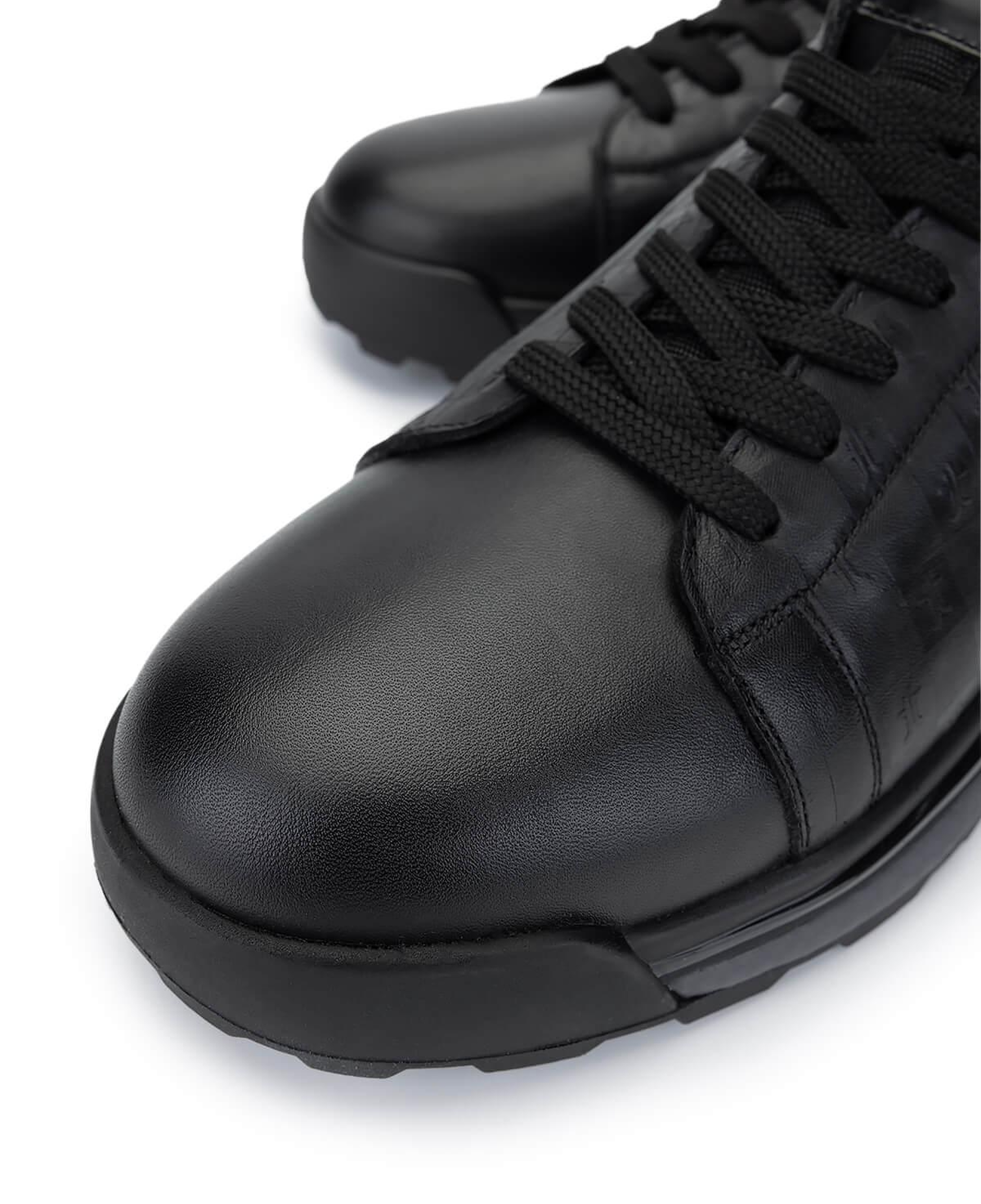 Tamer Tanca Erkek Hakiki Deri Siyah Sneakers & Spor Ayakkabı