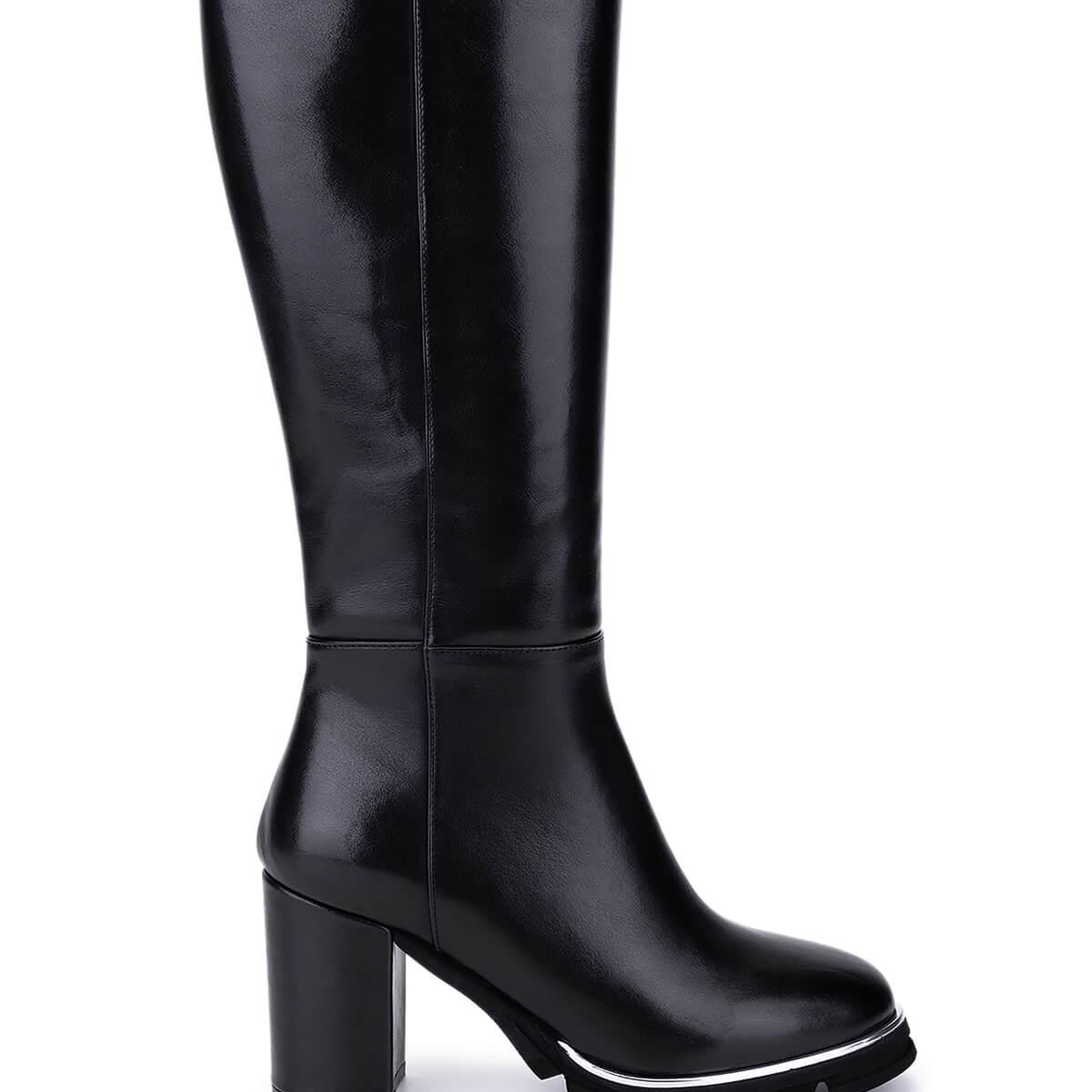 Tamer Tanca Kadın Hakiki Deri Siyah Topuklu Çizme