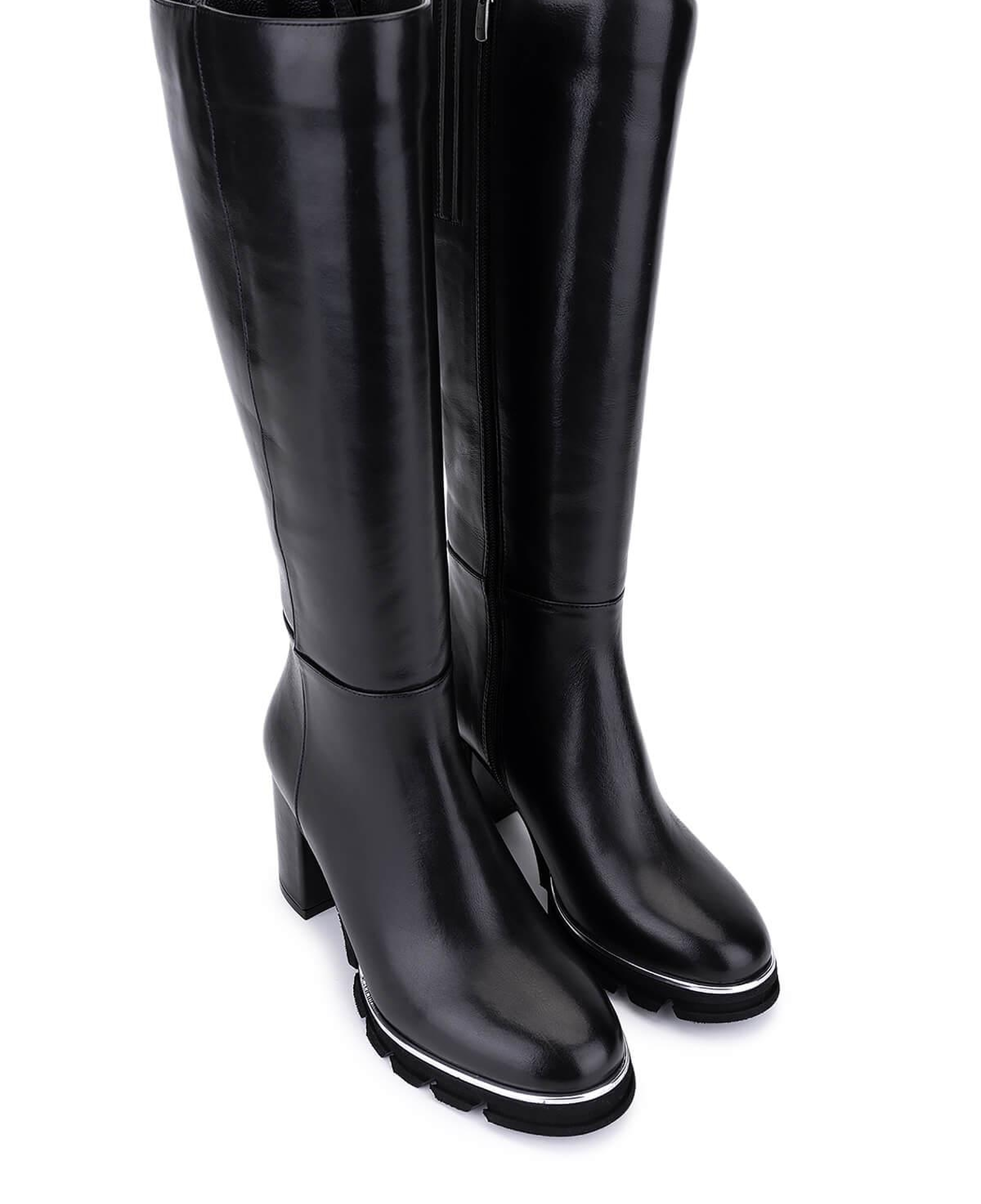 Tamer Tanca Kadın Hakiki Deri Siyah Topuklu Çizme