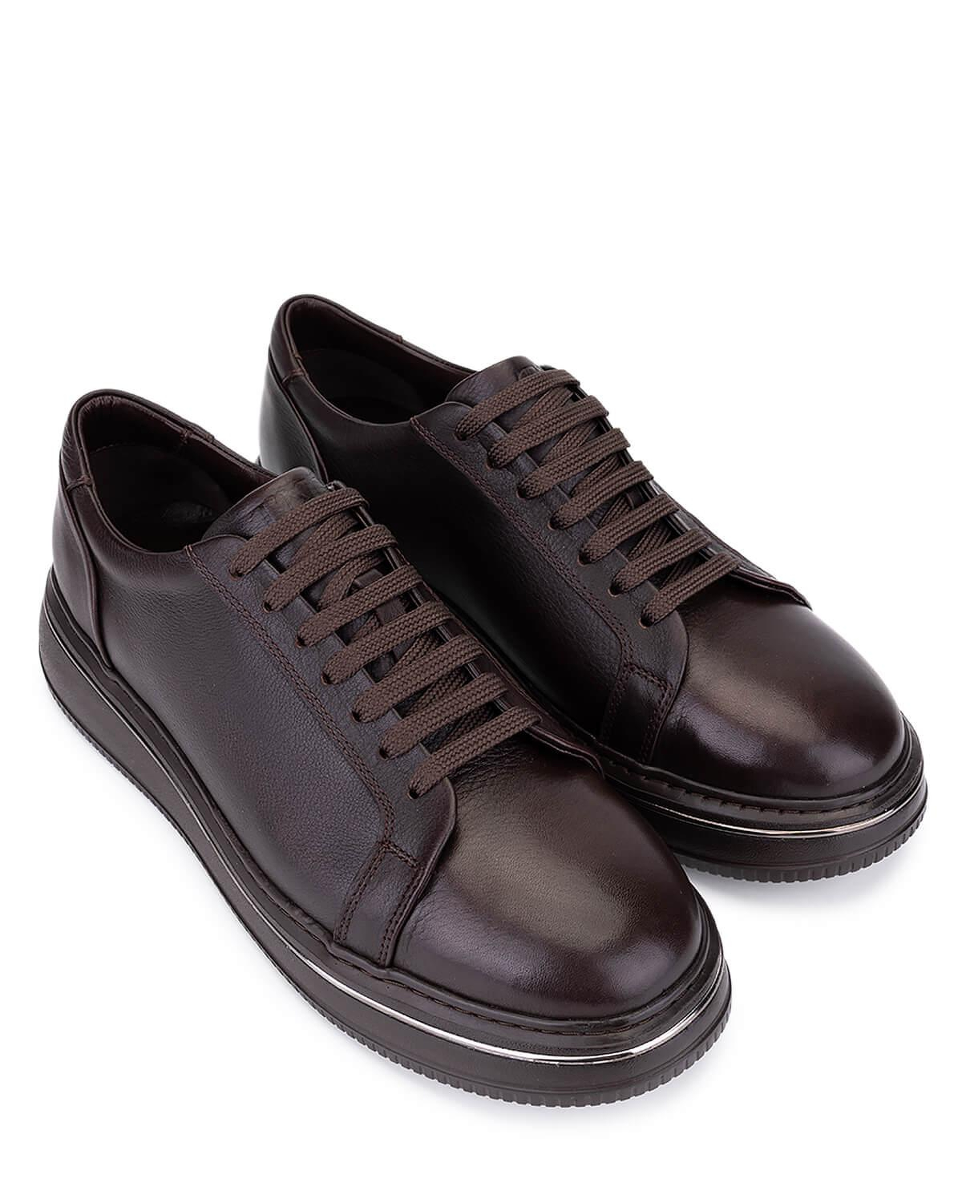 Tamer Tanca Erkek Hakiki Deri Kahverengi Sneakers & Spor Ayakkabı