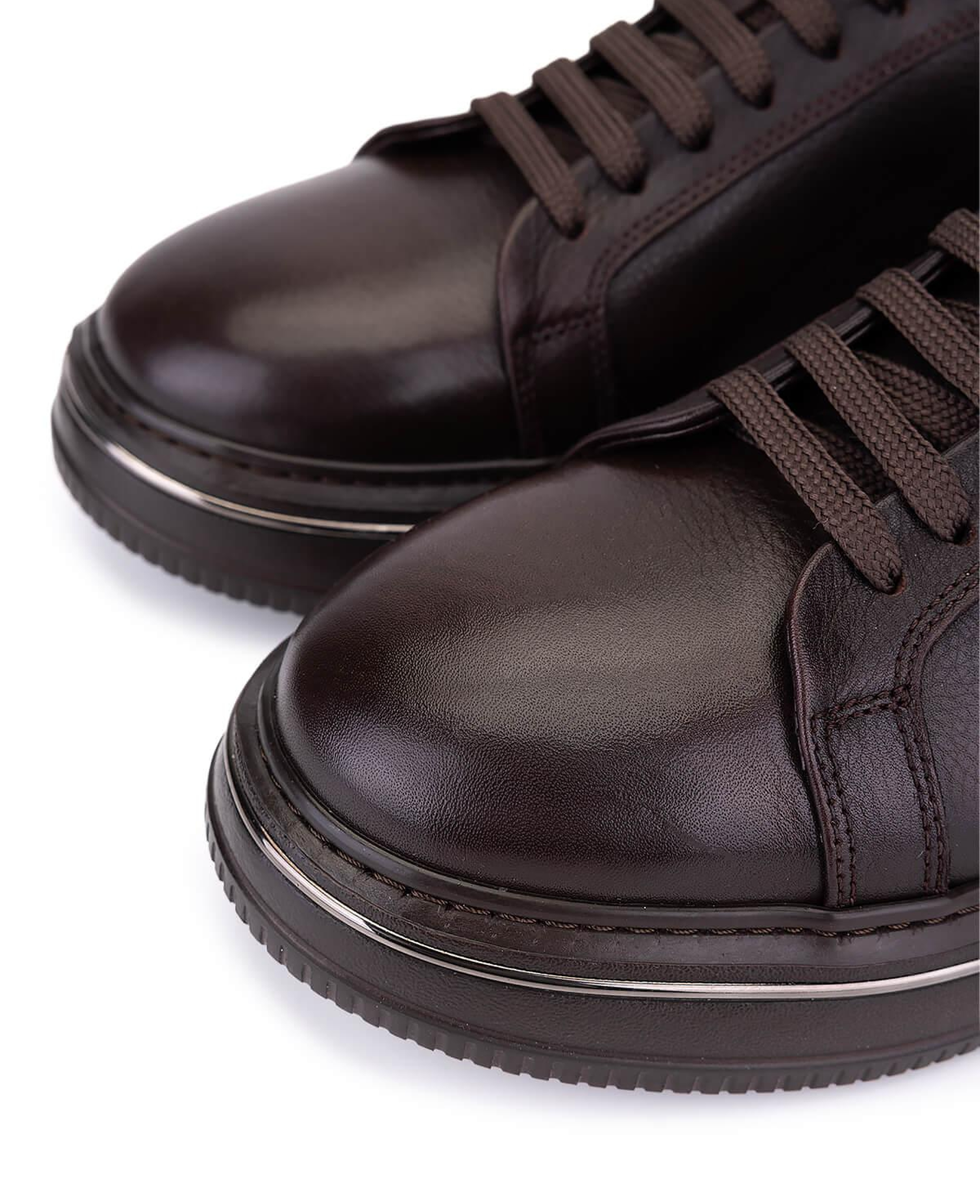 Tamer Tanca Erkek Hakiki Deri Kahverengi Sneakers & Spor Ayakkabı