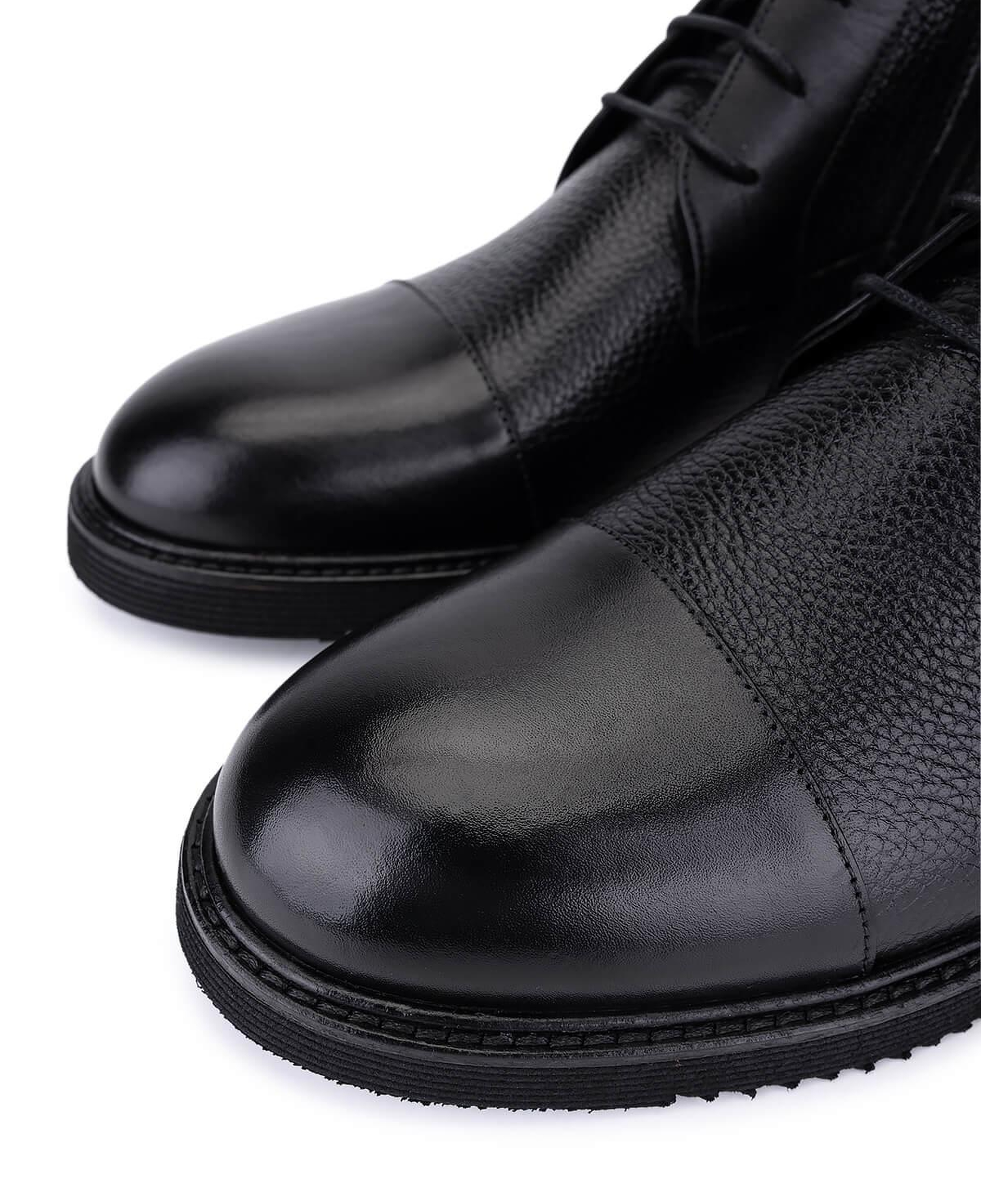 Tamer Tanca Erkek Hakiki Deri Siyah Klasik Bot