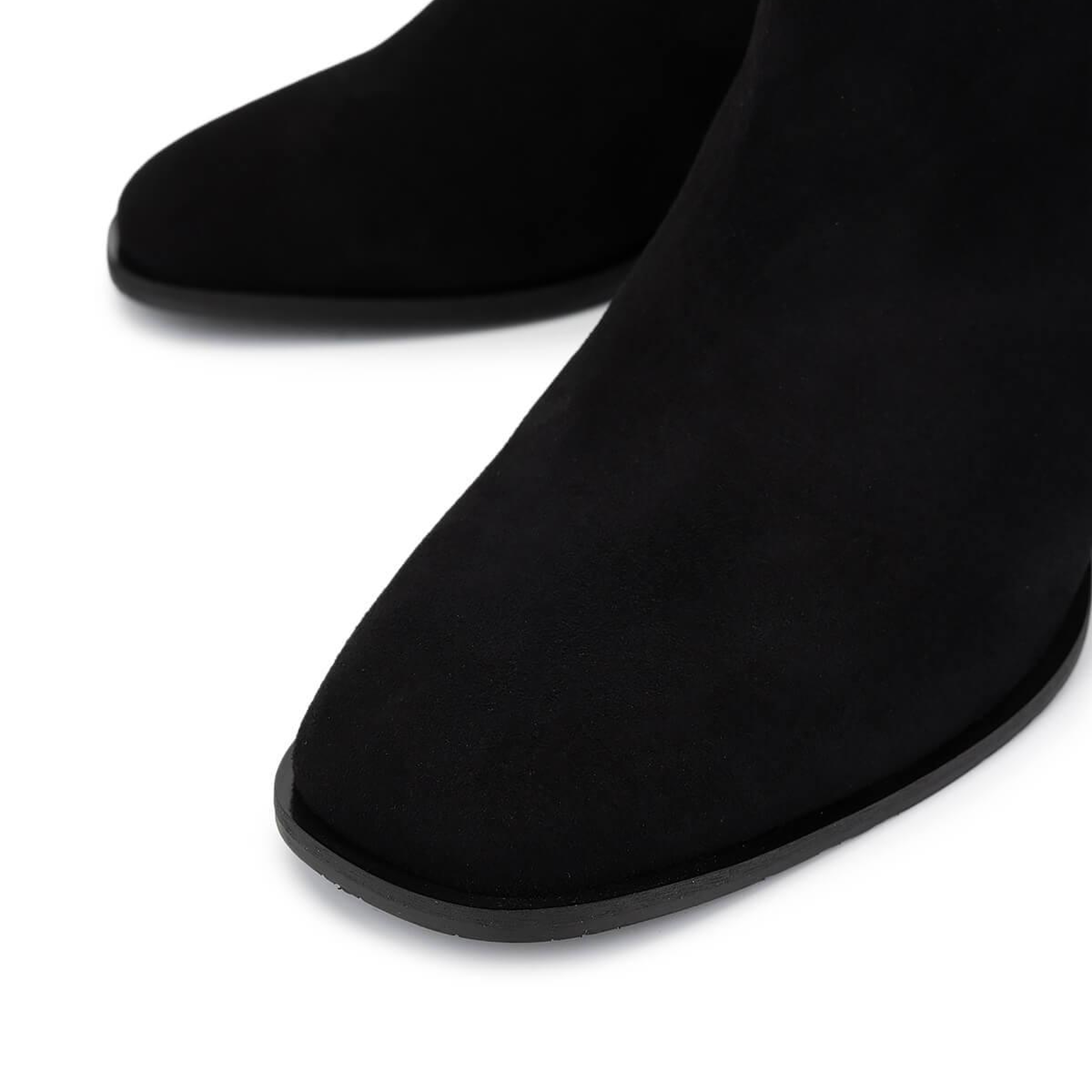 Tamer Tanca Kadın Hakiki Deri Siyah Süet Topuklu Bot