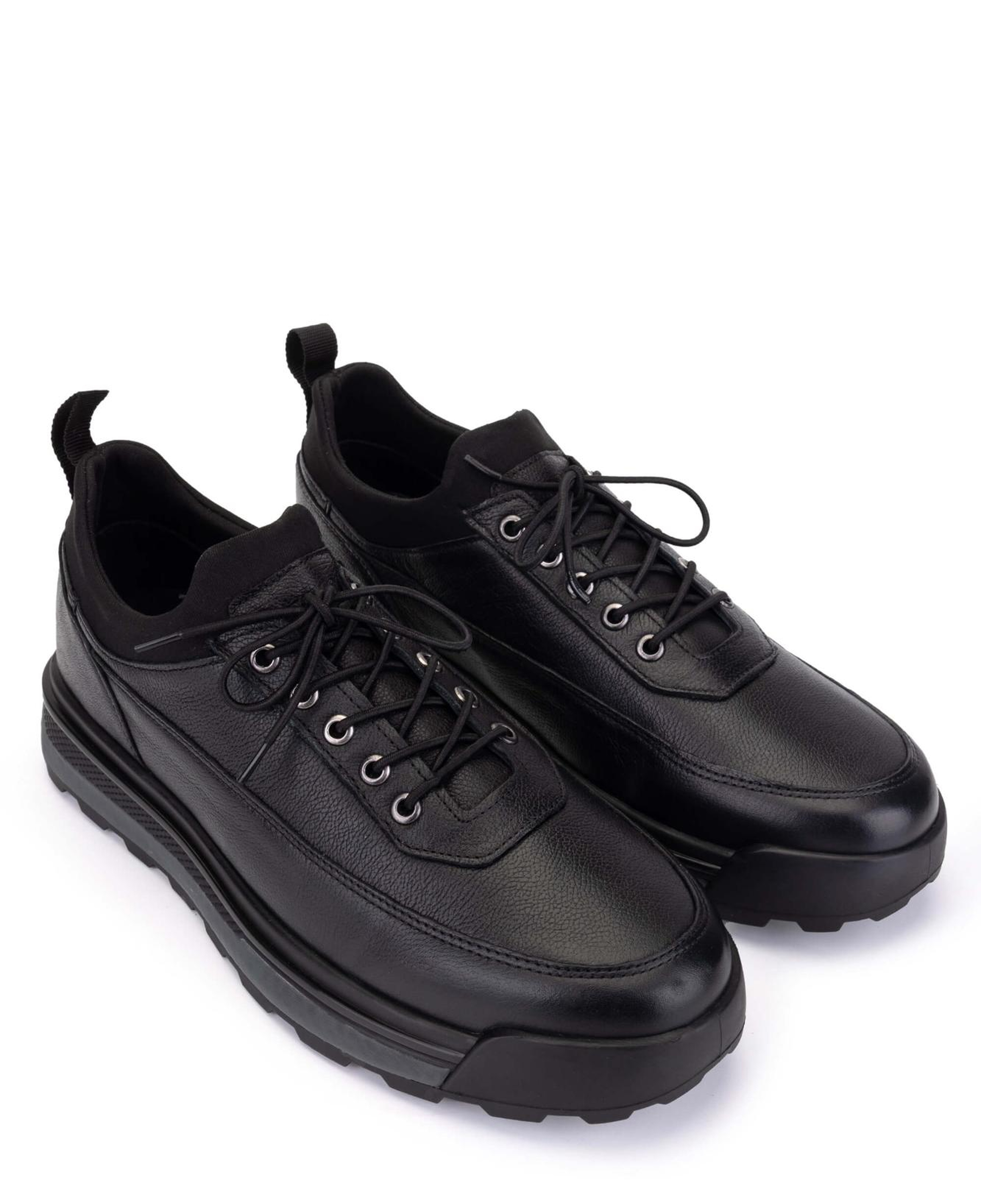 Tamer Tanca Erkek Hakiki Deri Siyah Sneakers & Spor Ayakkabı