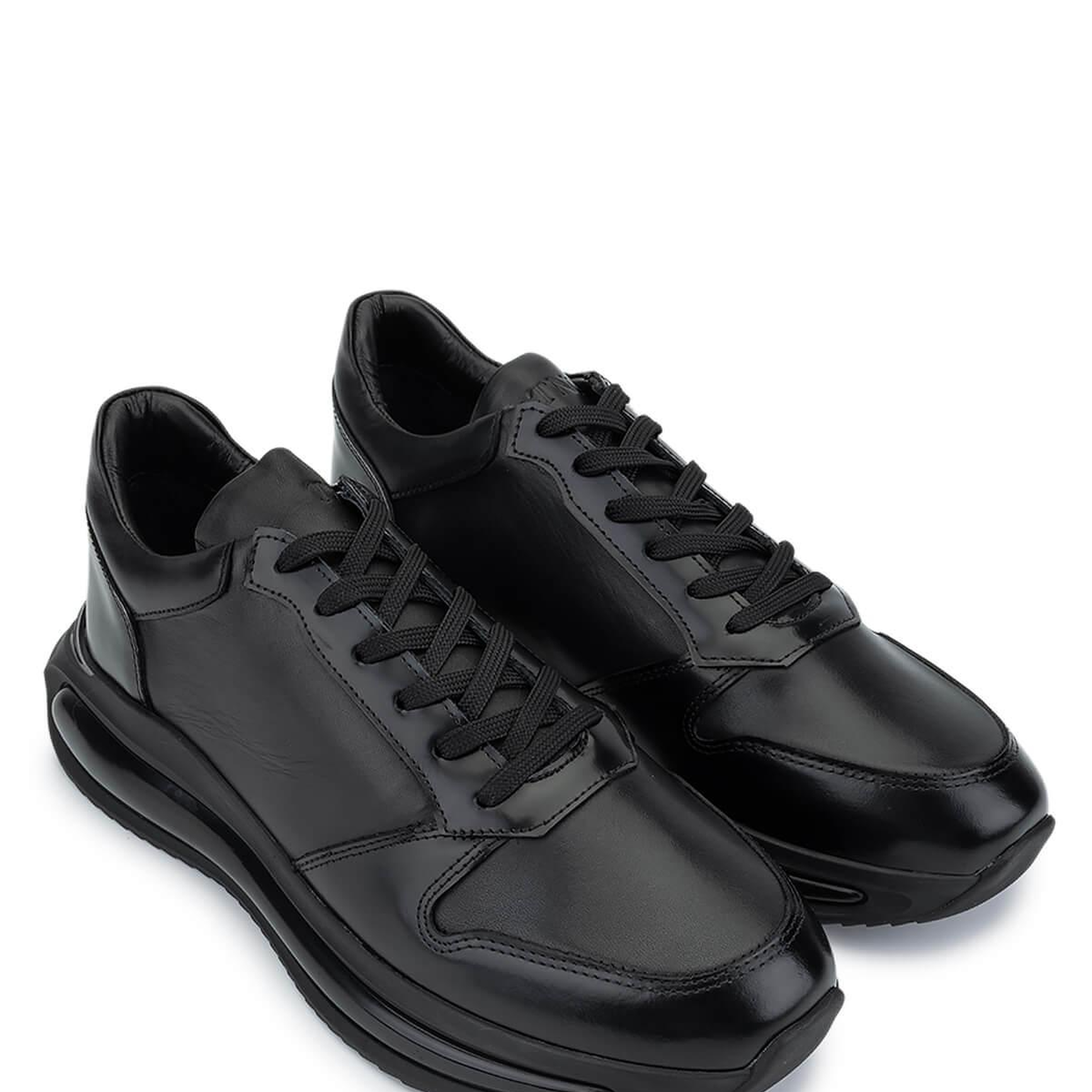 Tamer Tanca Erkek Hakiki Deri Siyah Sneakers & Spor Ayakkabı