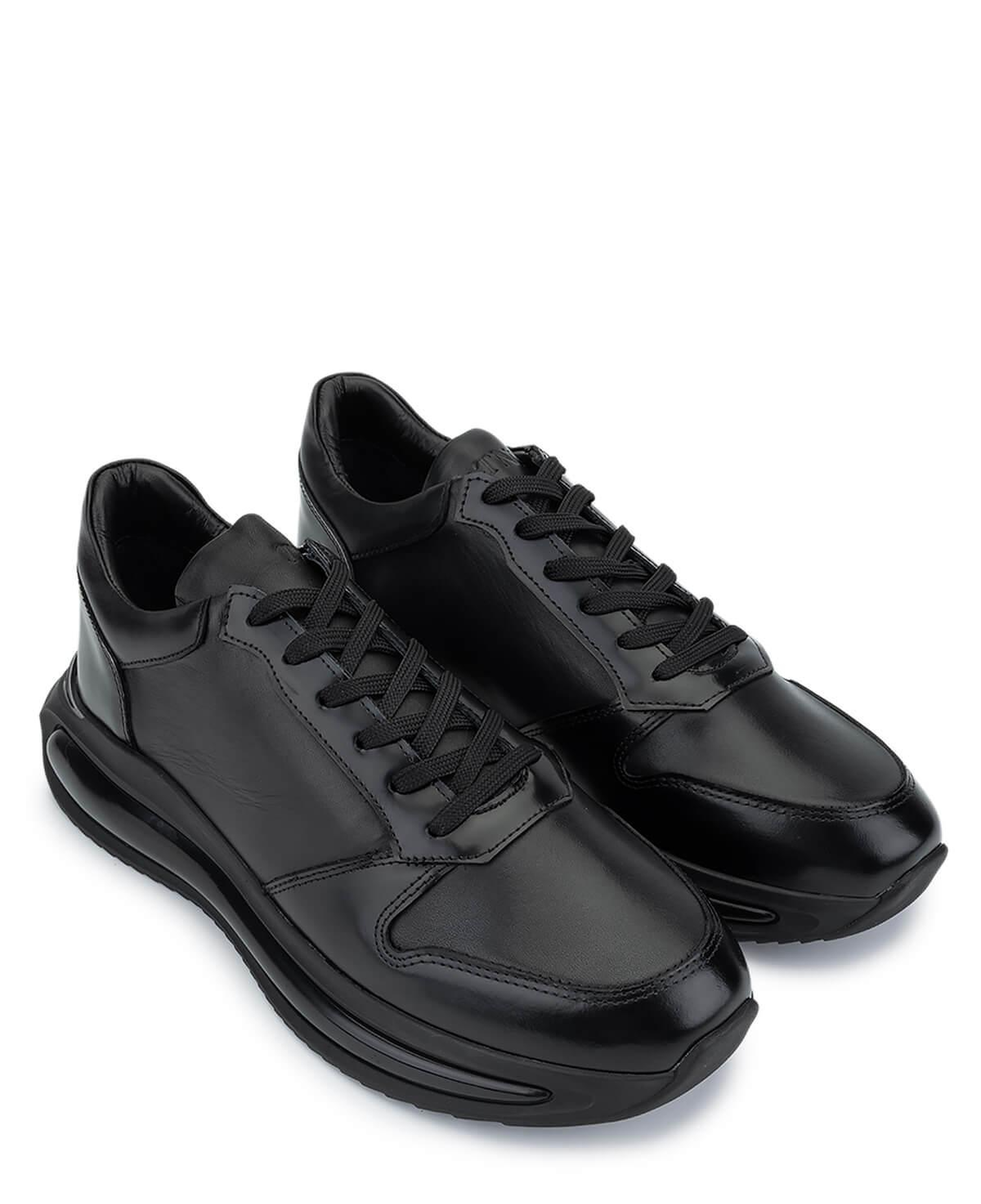 Tamer Tanca Erkek Hakiki Deri Siyah Sneakers & Spor Ayakkabı