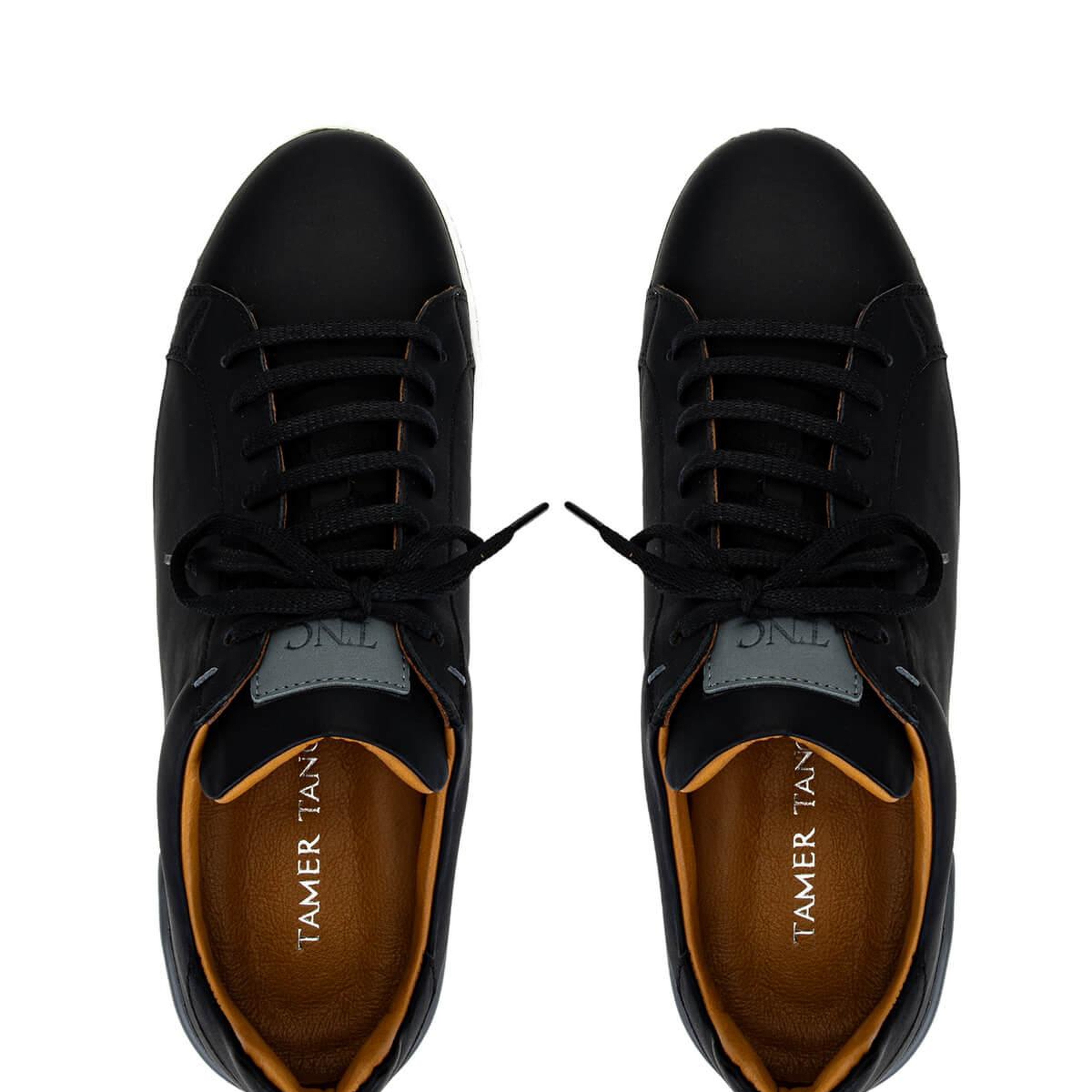 Tamer Tanca Erkek Hakiki Deri Siyah Sneakers & Spor Ayakkabı