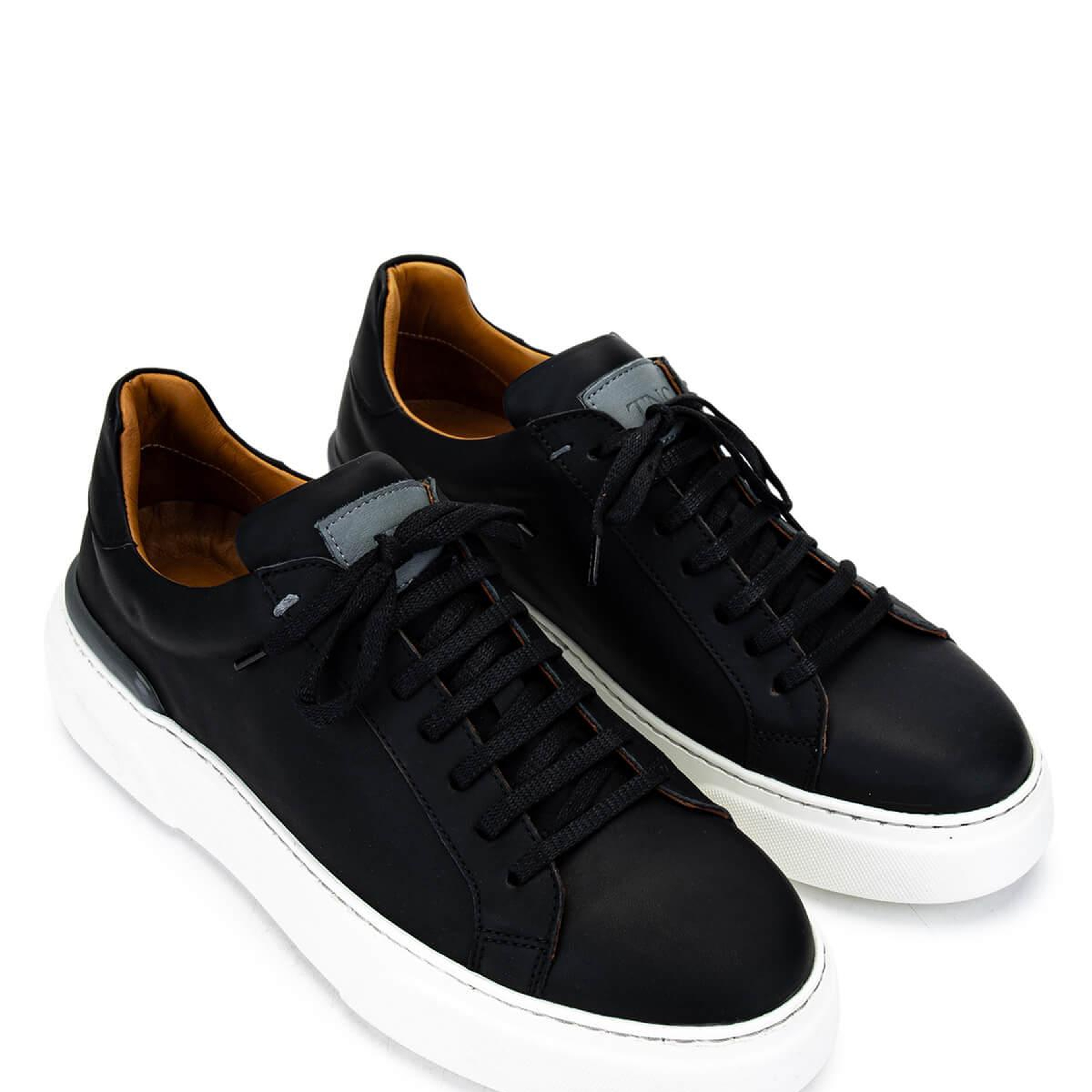 Tamer Tanca Erkek Hakiki Deri Siyah Sneakers & Spor Ayakkabı