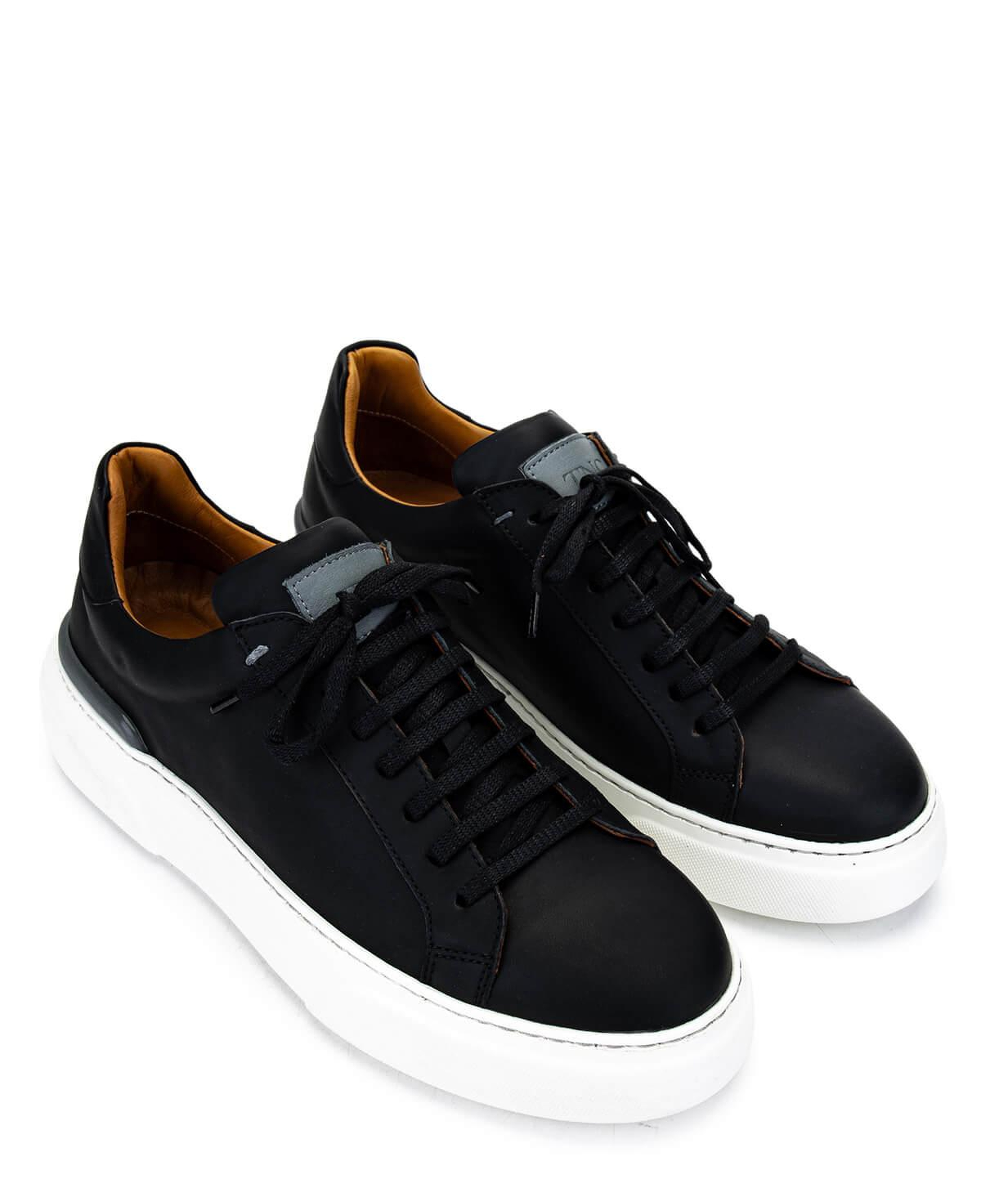 Tamer Tanca Erkek Hakiki Deri Siyah Sneakers & Spor Ayakkabı