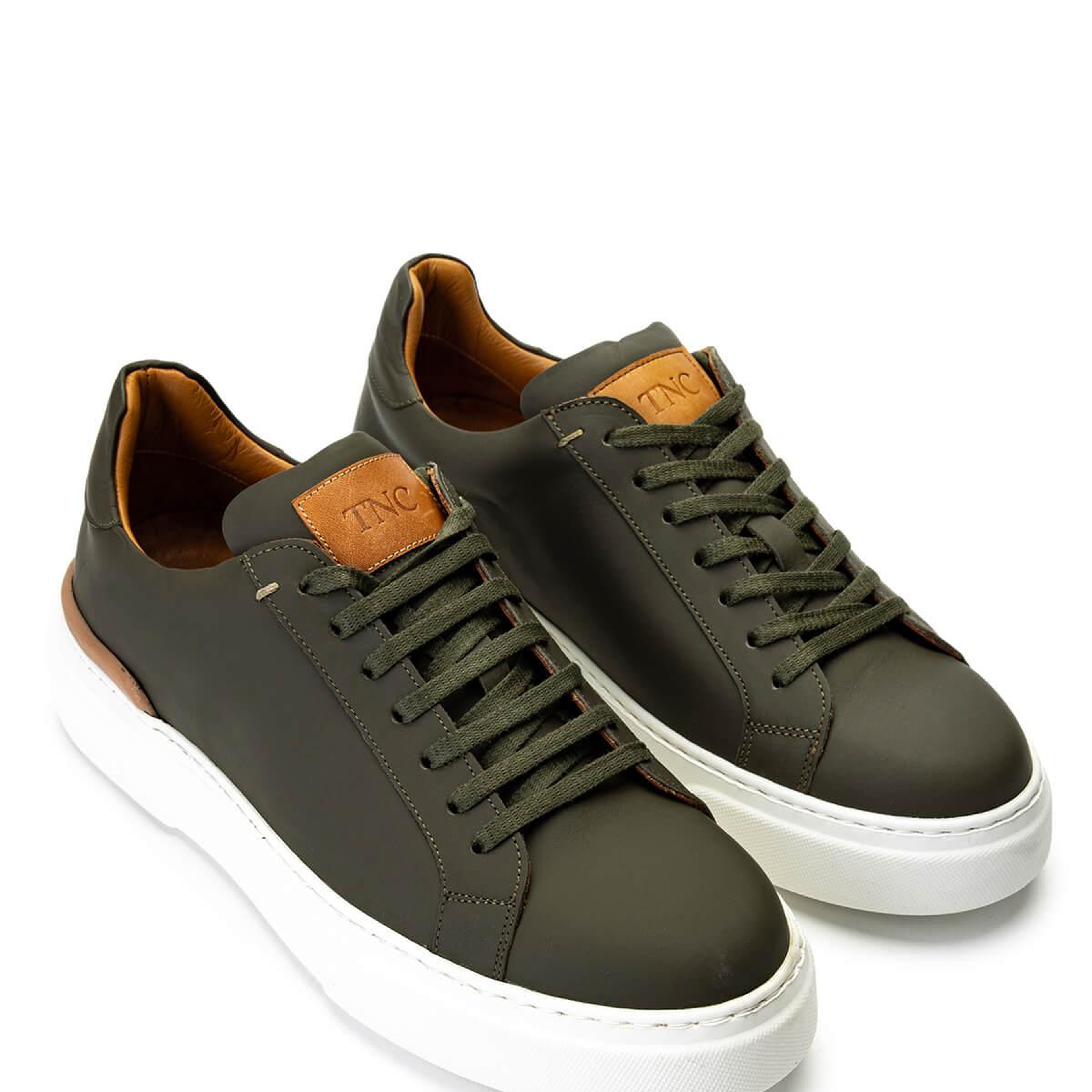 Tamer Tanca Erkek Hakiki Deri Yeşil Sneakers & Spor Ayakkabı