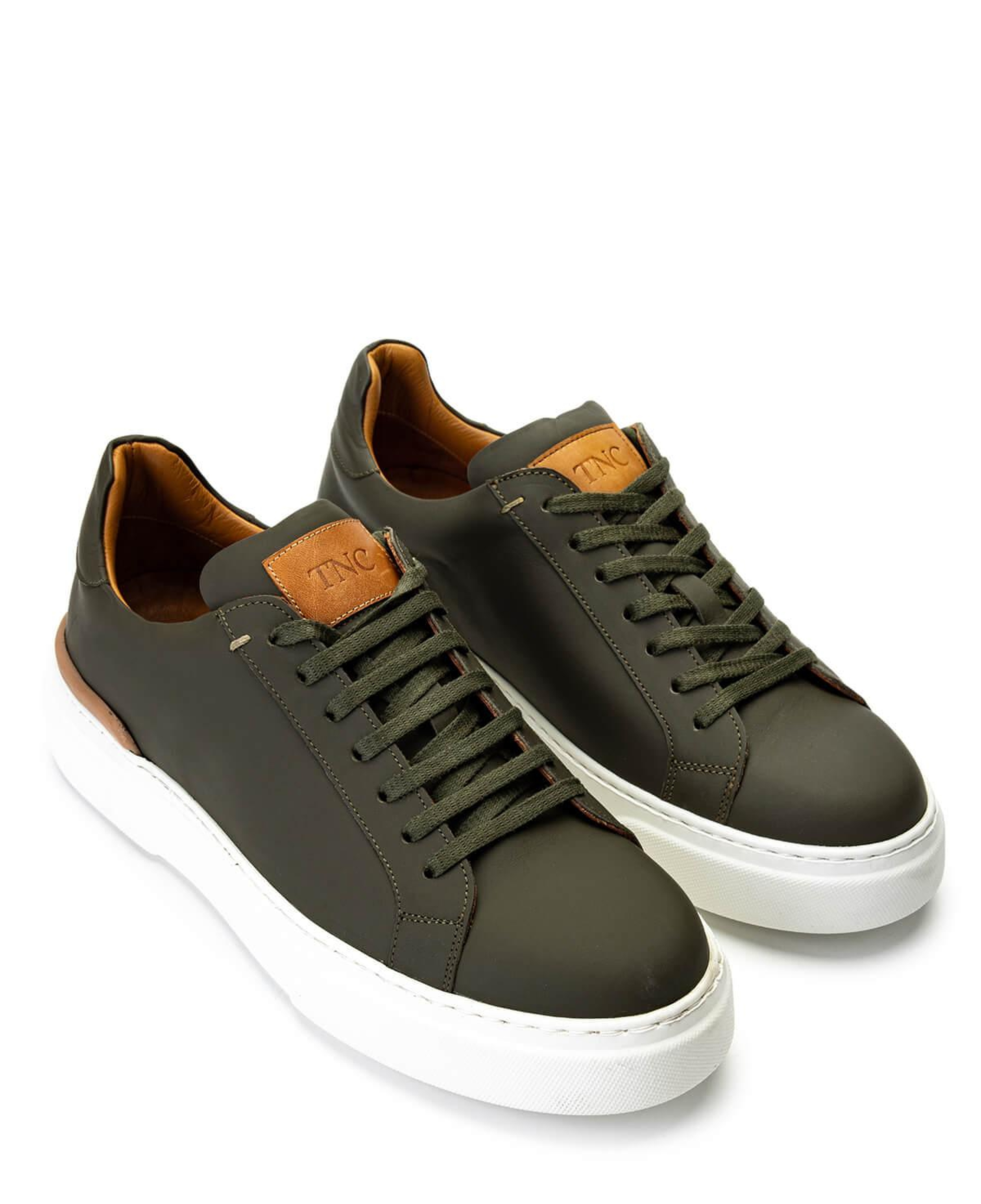 Tamer Tanca Erkek Hakiki Deri Yeşil Sneakers & Spor Ayakkabı