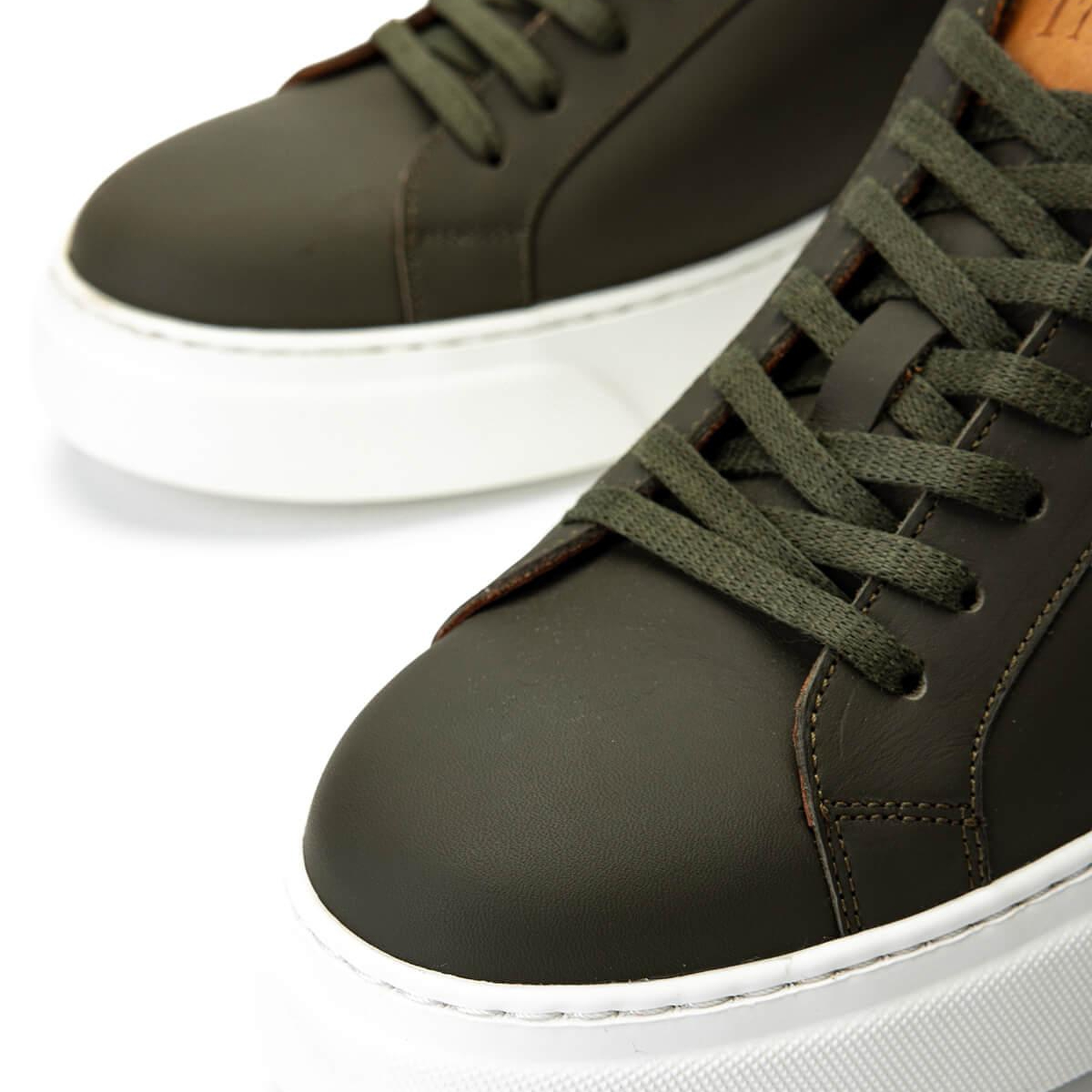 Tamer Tanca Erkek Hakiki Deri Yeşil Sneakers & Spor Ayakkabı