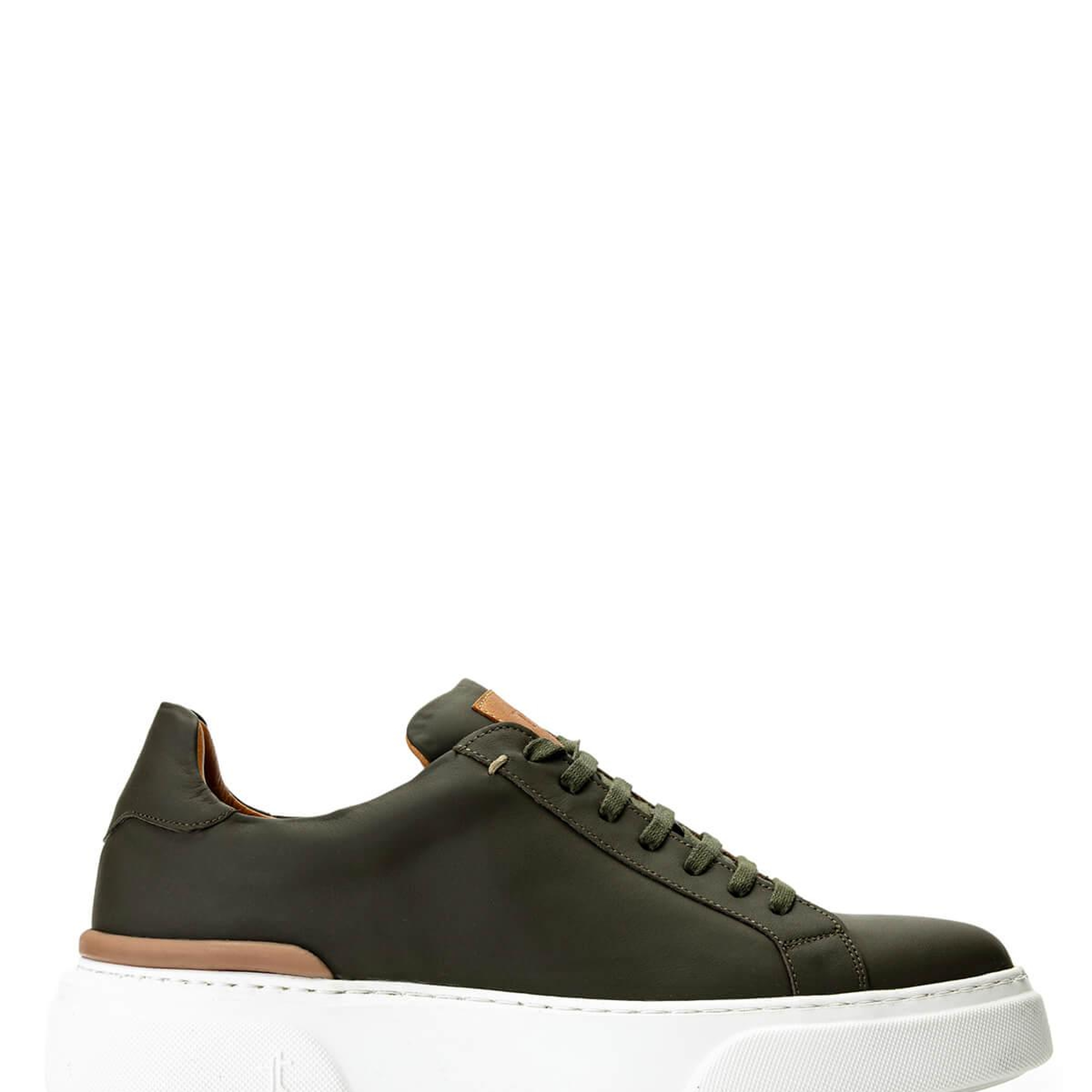 Tamer Tanca Erkek Hakiki Deri Yeşil Sneakers & Spor Ayakkabı