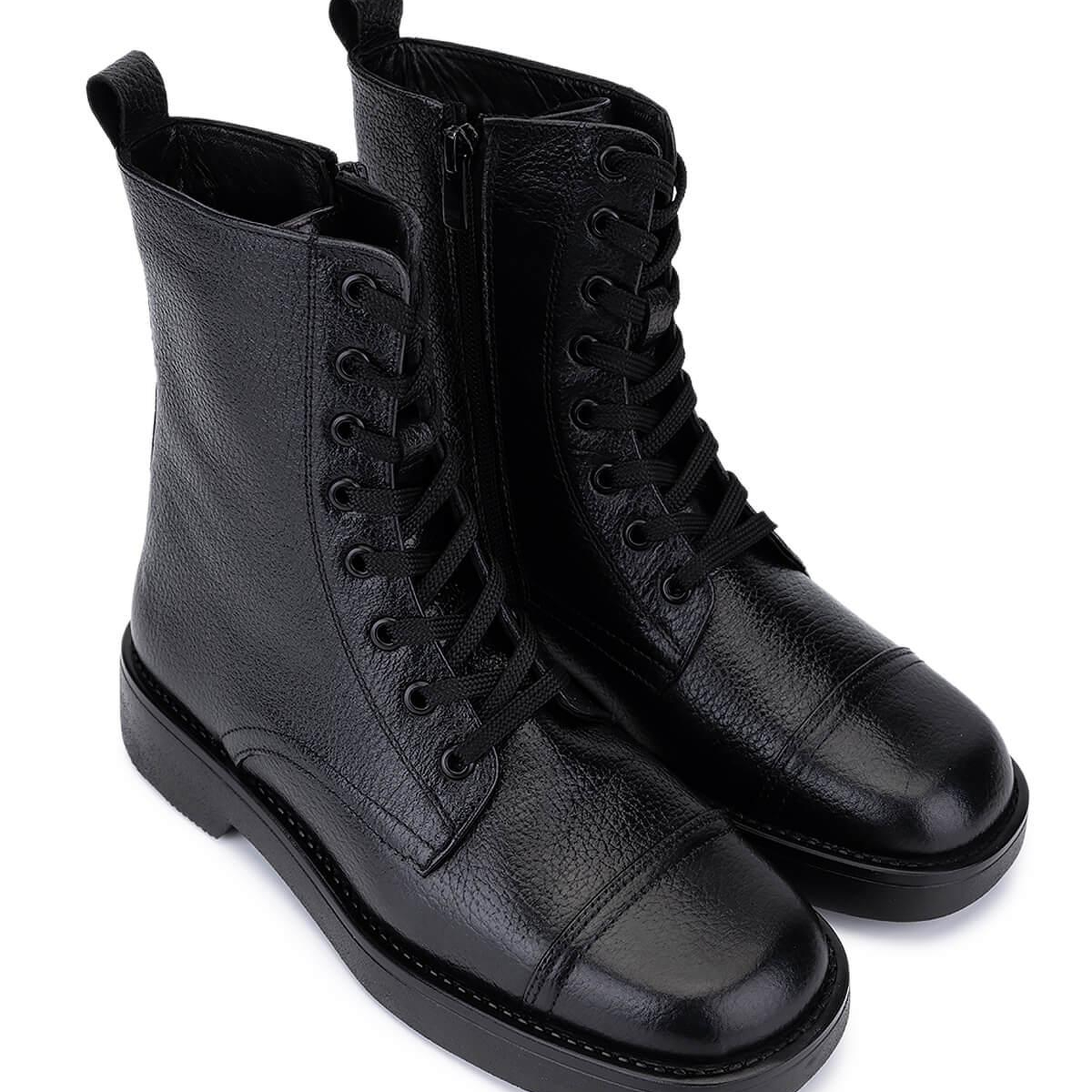 Tamer Tanca Kadın Hakiki Deri Siyah Floter Casual Bot