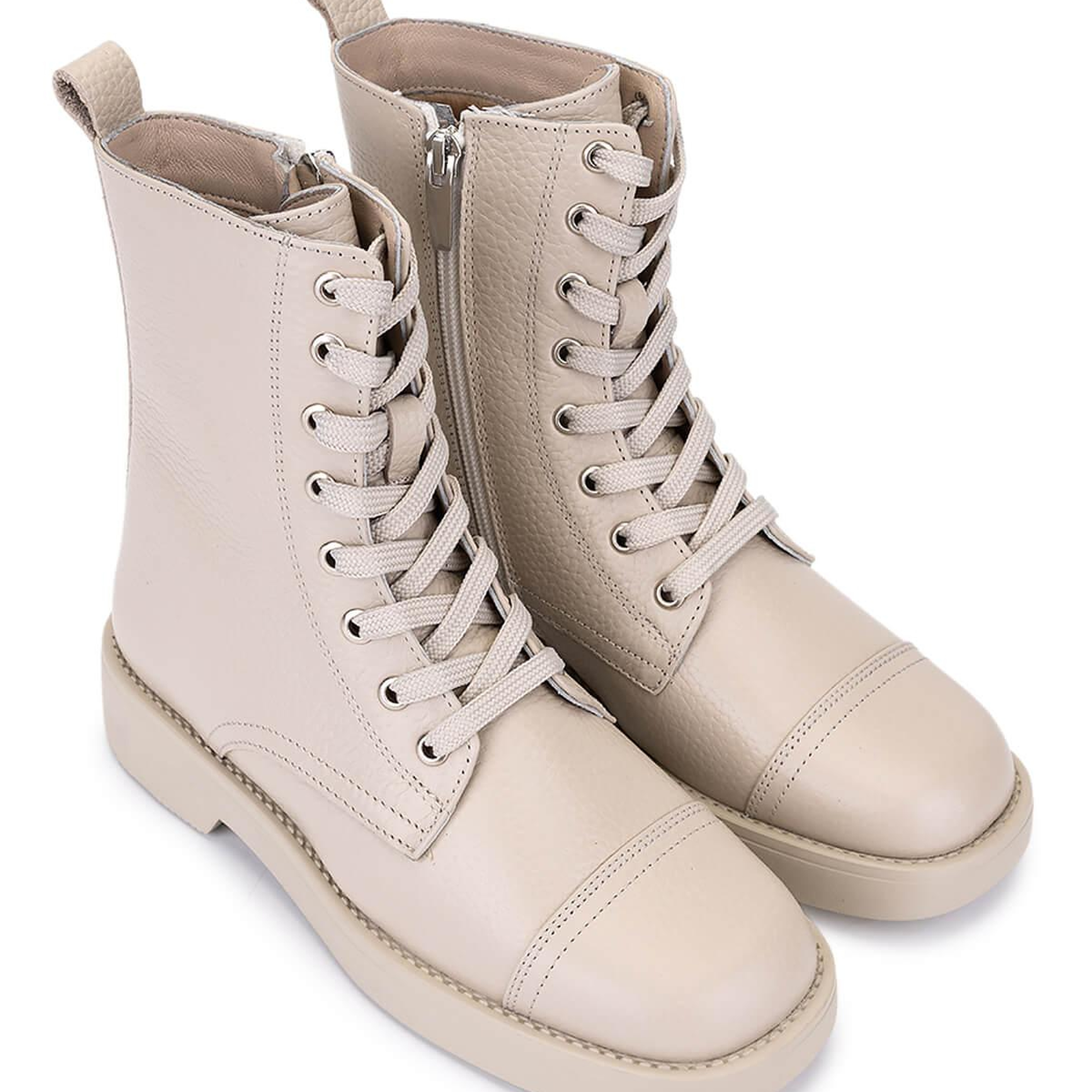 Tamer Tanca Kadın Hakiki Deri Bej Floter Casual Bot