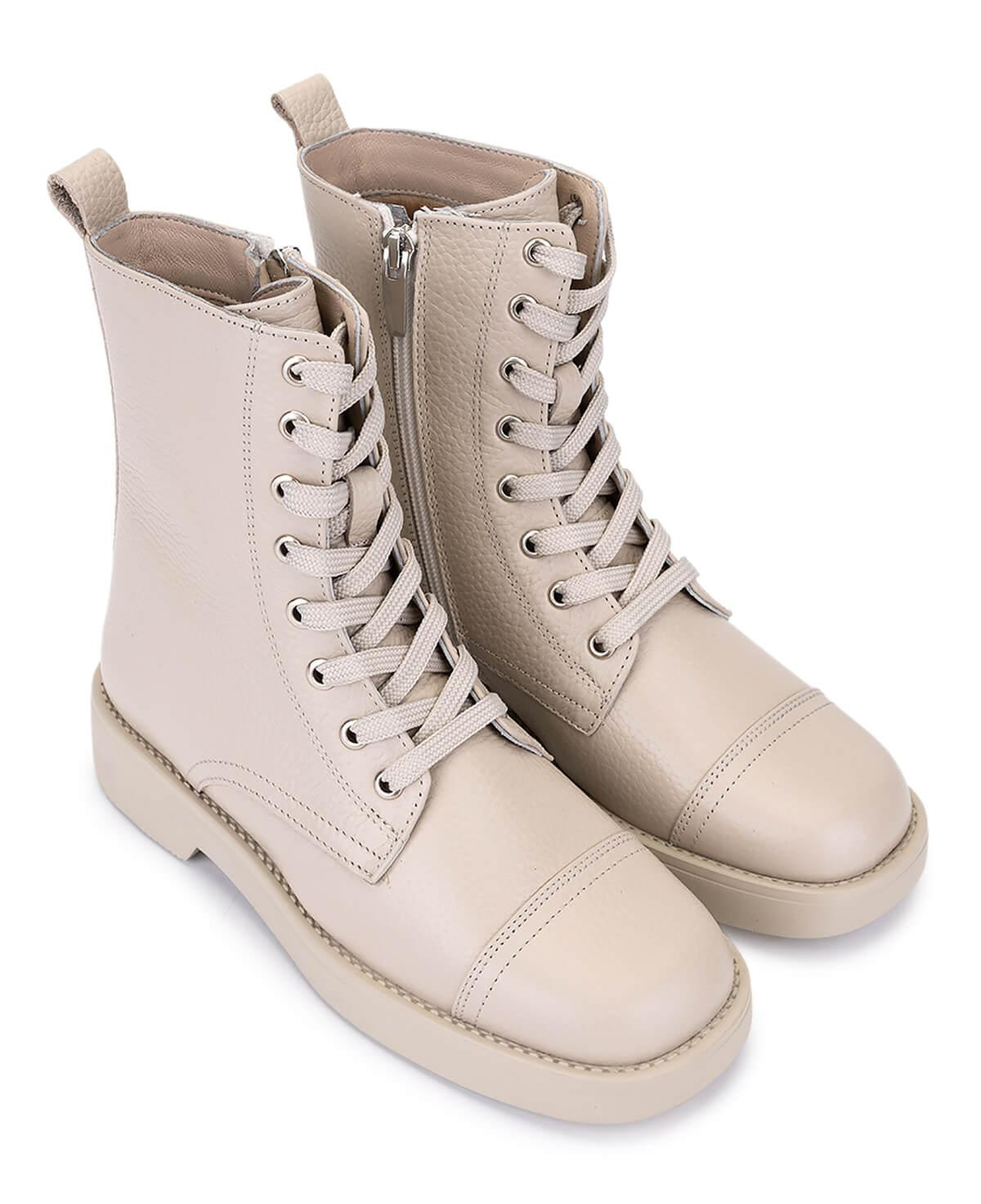 Tamer Tanca Kadın Hakiki Deri Bej Floter Casual Bot