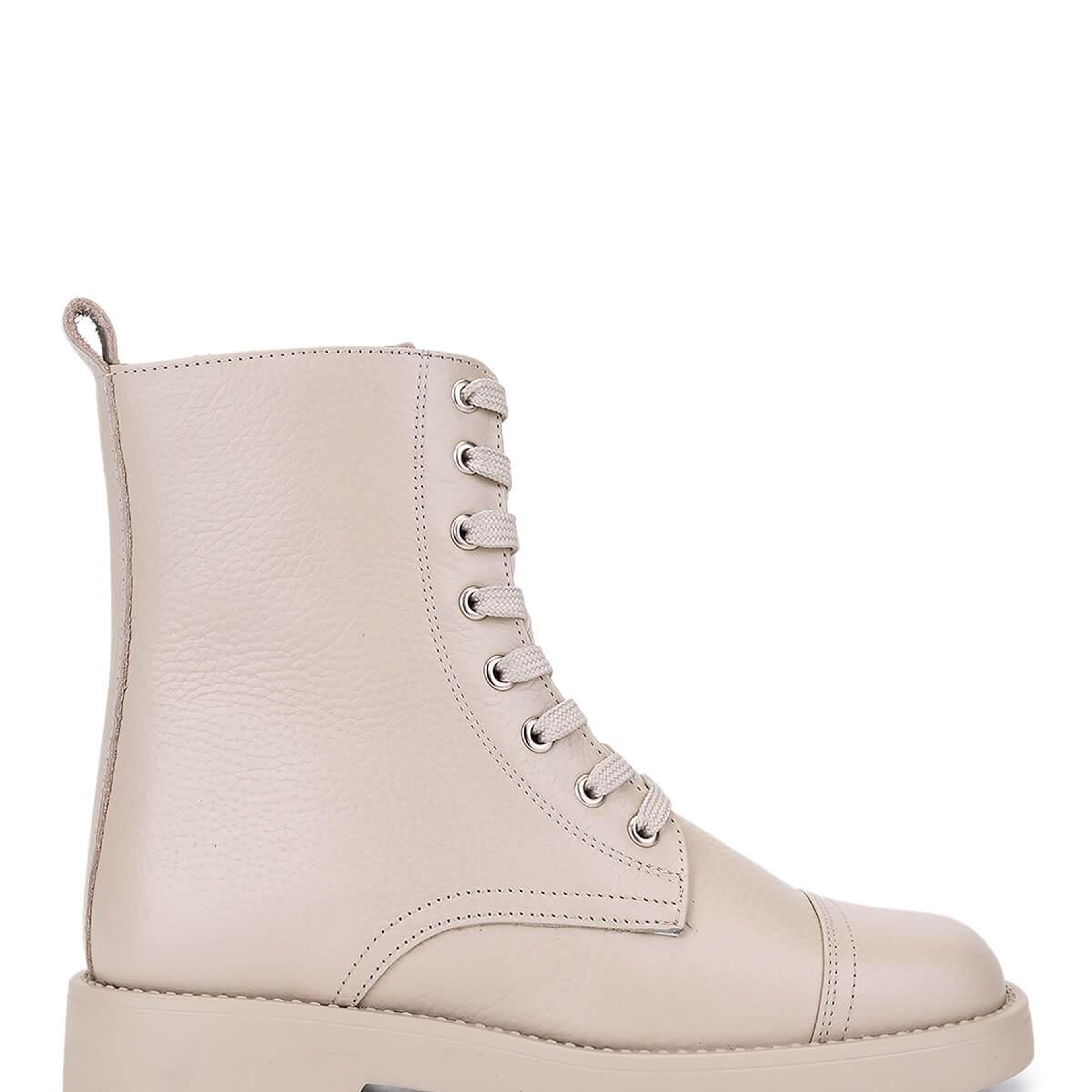 Tamer Tanca Kadın Hakiki Deri Bej Floter Casual Bot