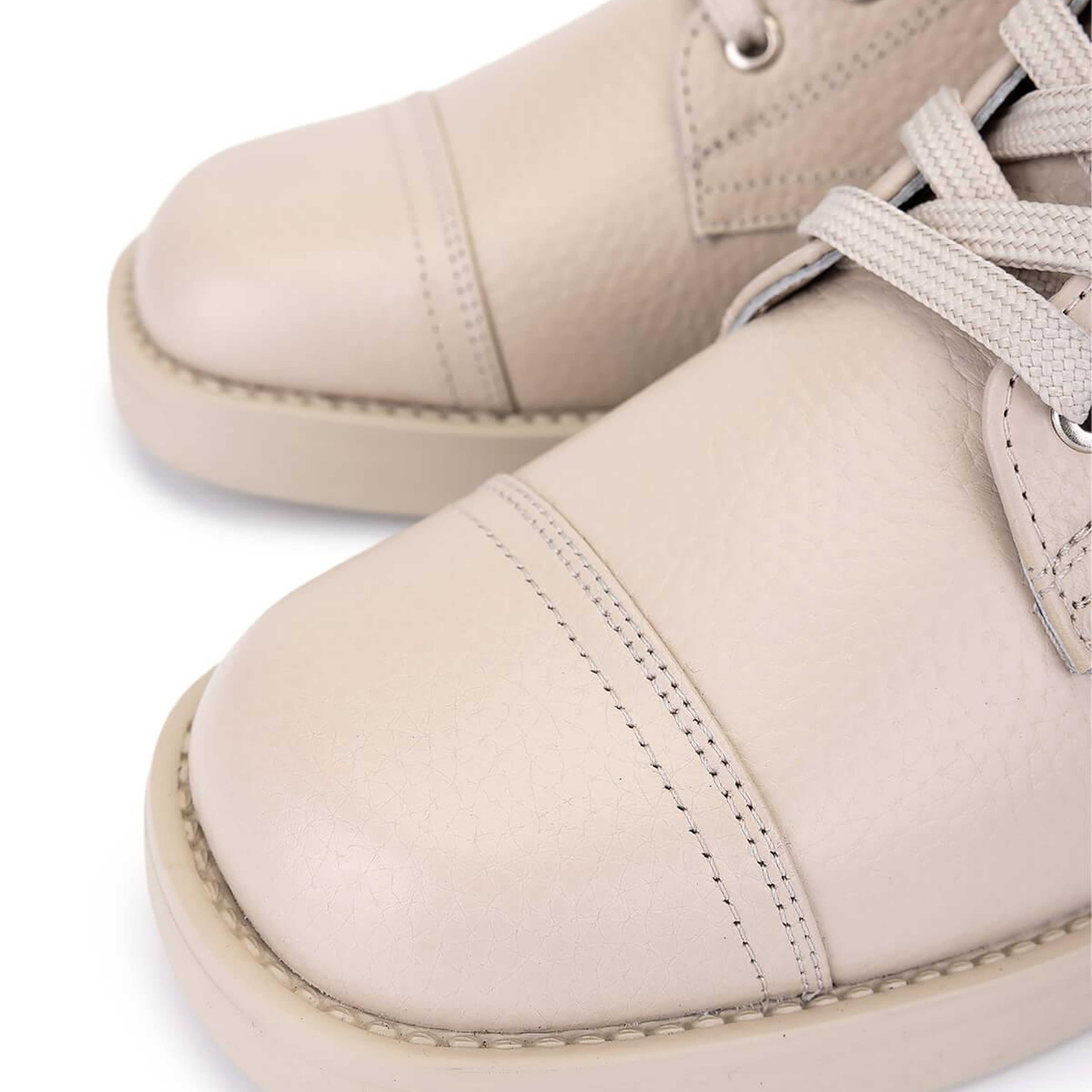 Tamer Tanca Kadın Hakiki Deri Bej Floter Casual Bot