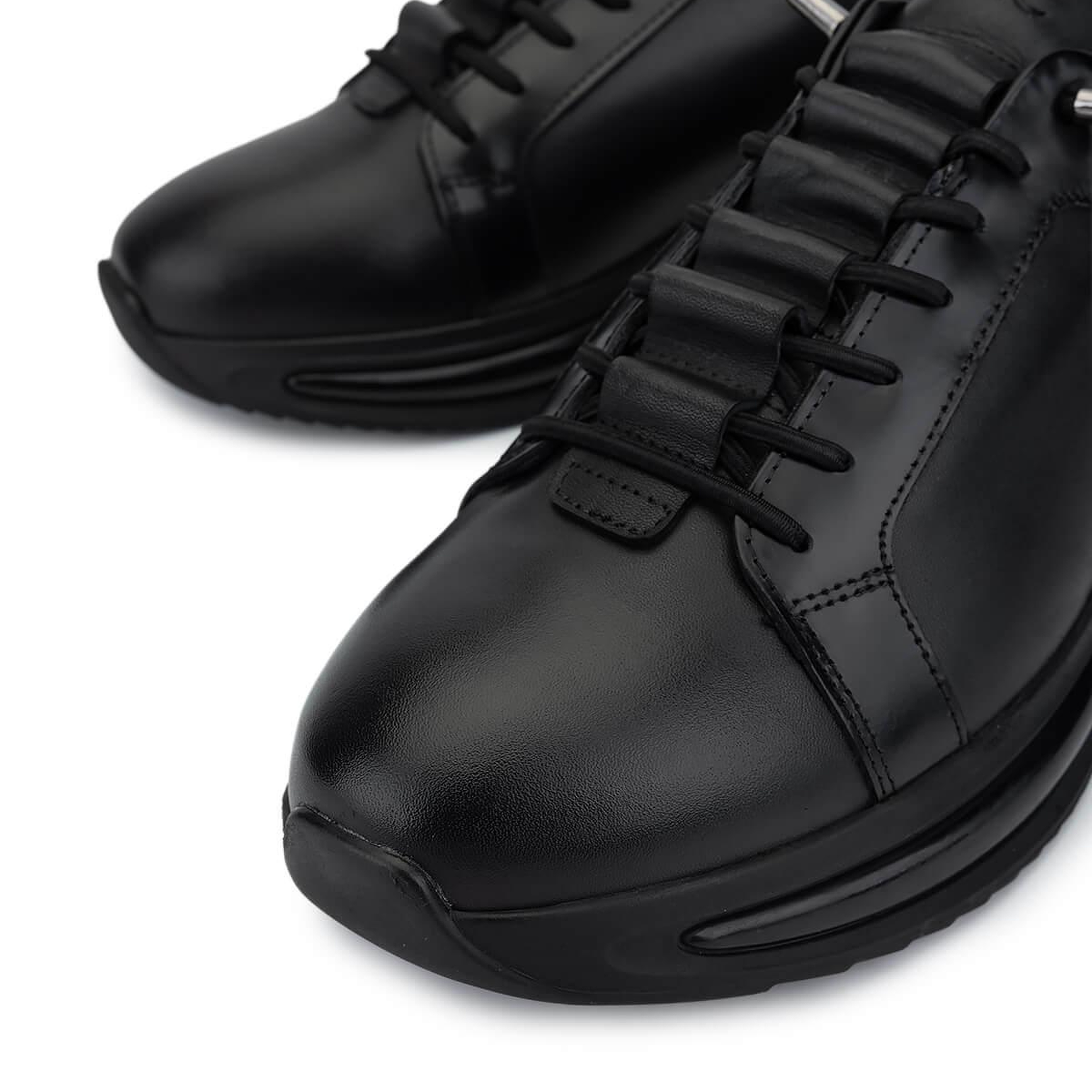 Tamer Tanca Erkek Hakiki Deri Siyah Sneakers & Spor Ayakkabı