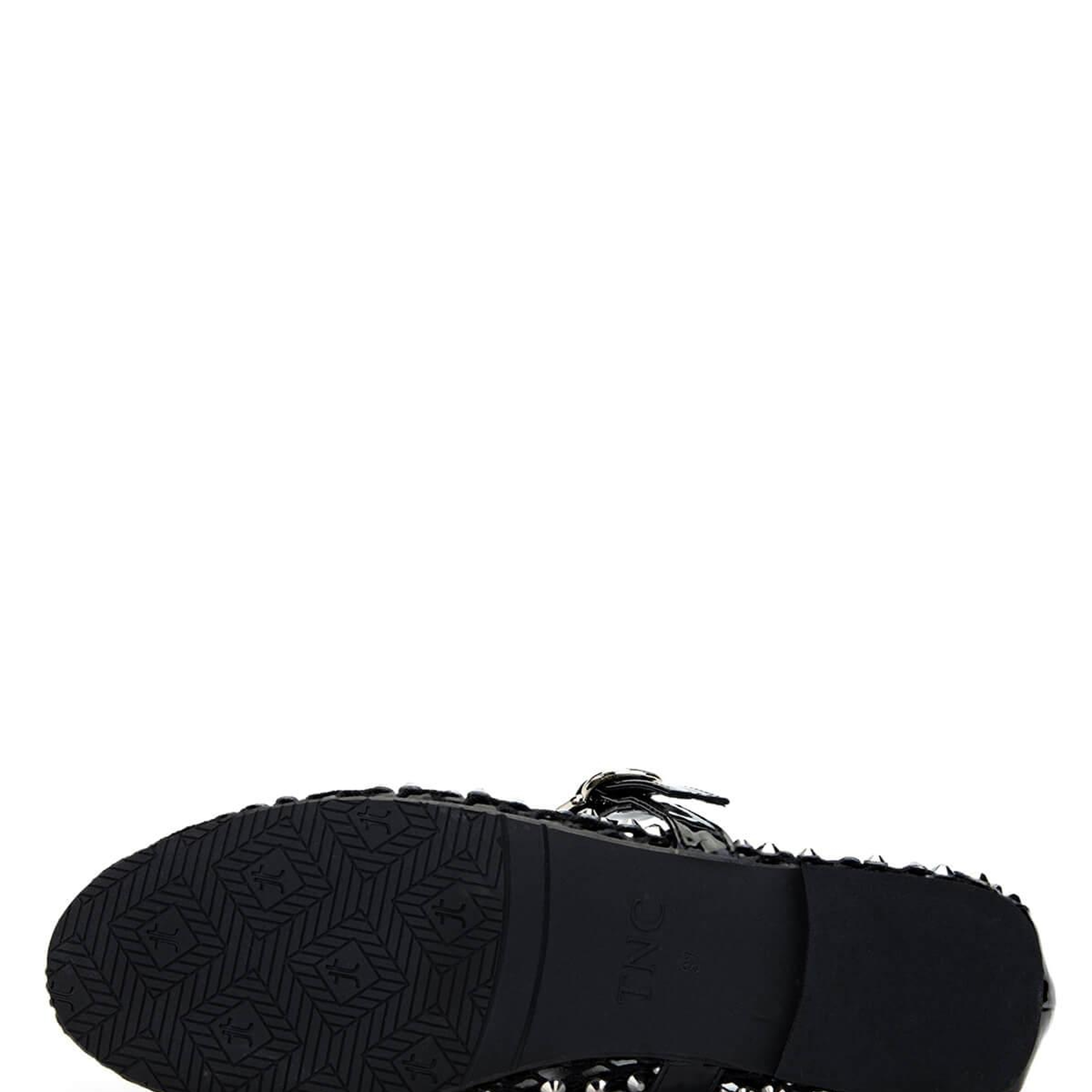 Tamer Tanca Kadın Deri & Tekstil Siyah Rugan Babet Ayakkabı