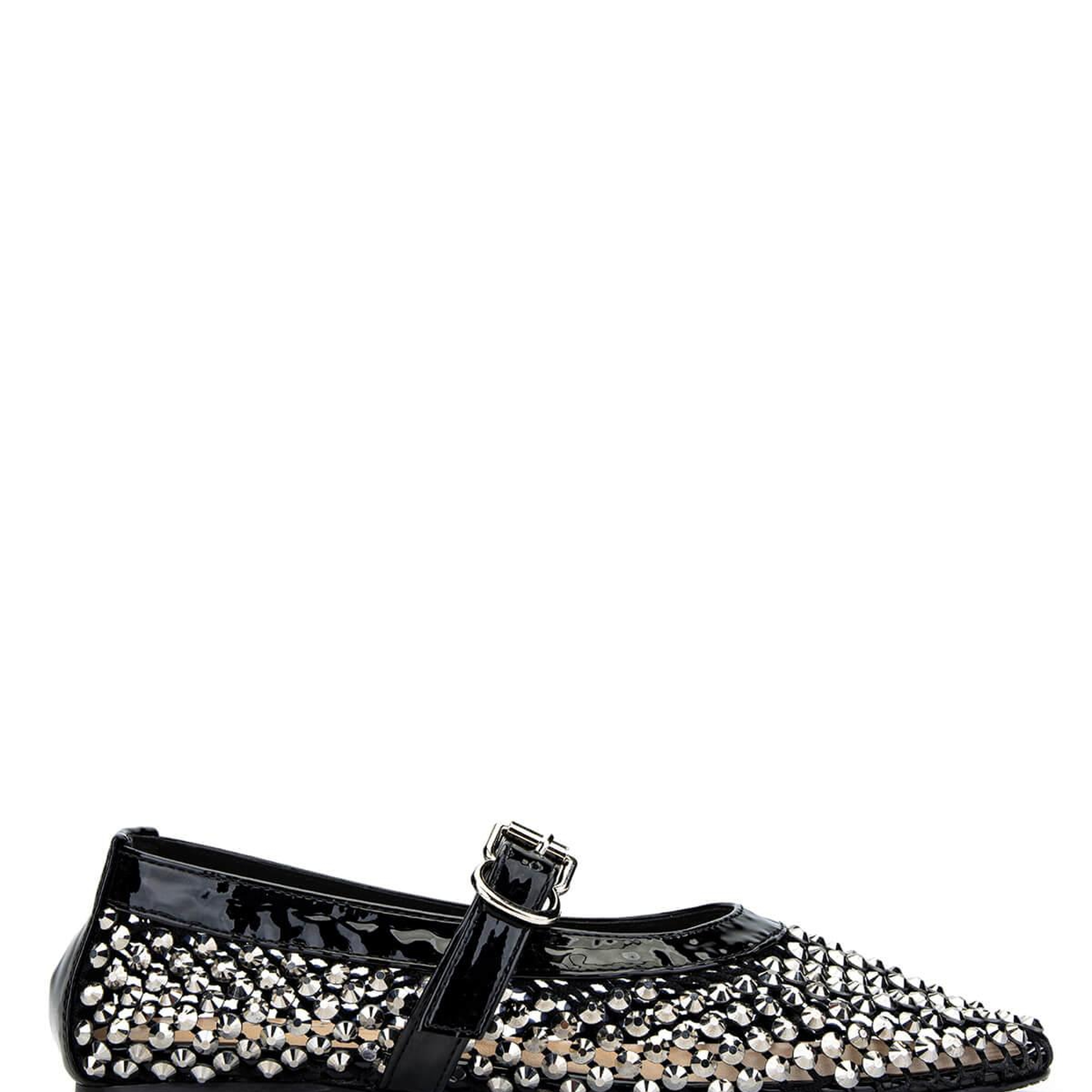 Tamer Tanca Kadın Deri & Tekstil Siyah Rugan Babet Ayakkabı