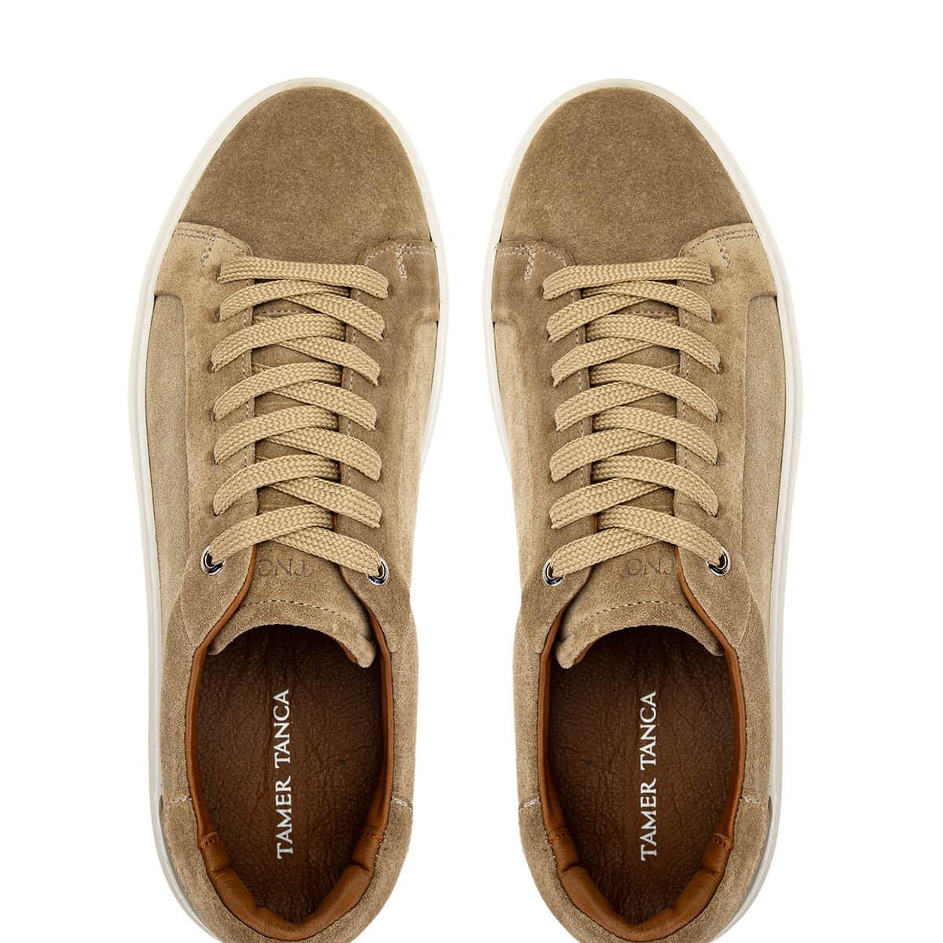 Tamer Tanca Erkek Hakiki Deri Kum Beji Sneakers & Spor Ayakkabı