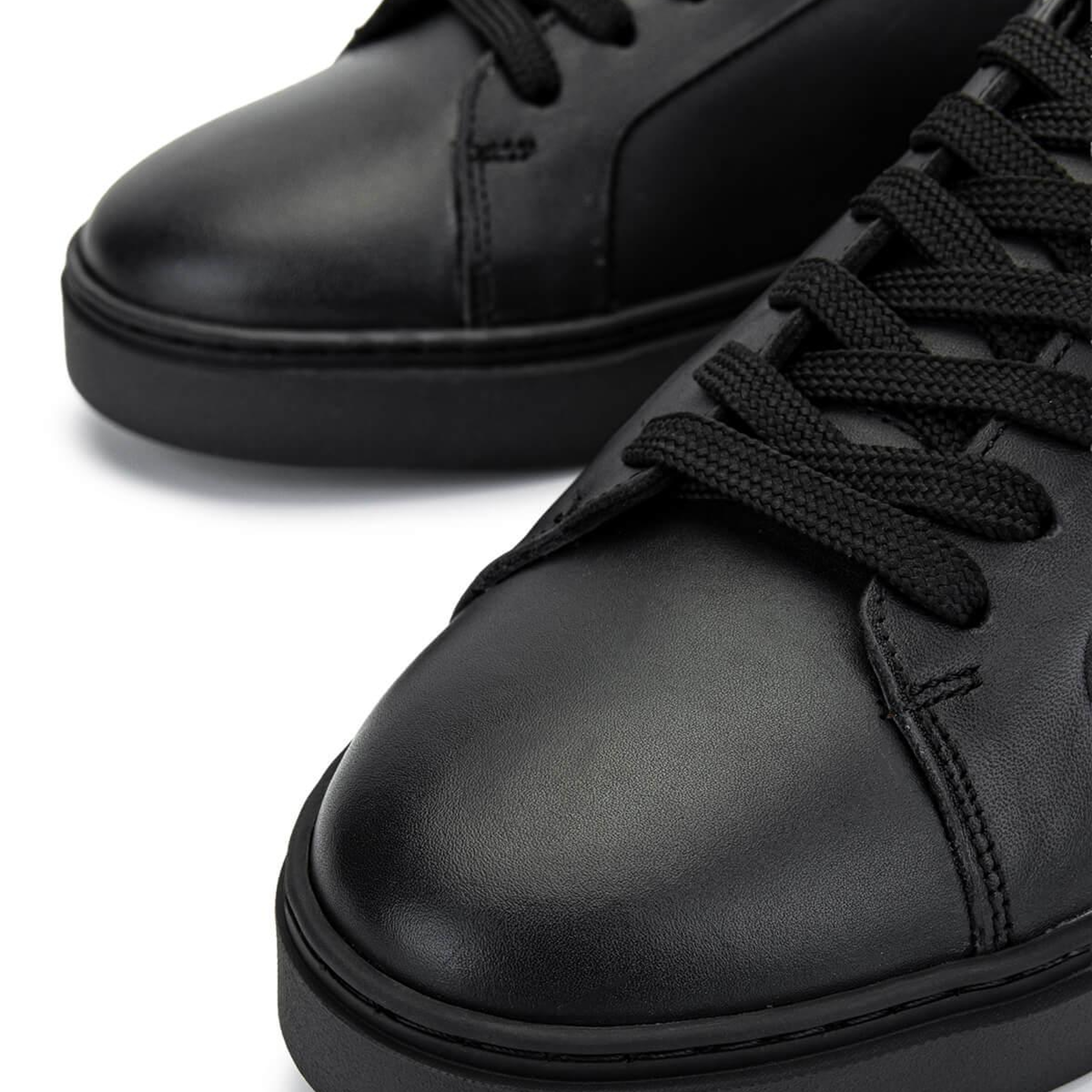 Tamer Tanca Erkek Hakiki Deri Siyah Deri Sneakers & Spor Ayakkabı