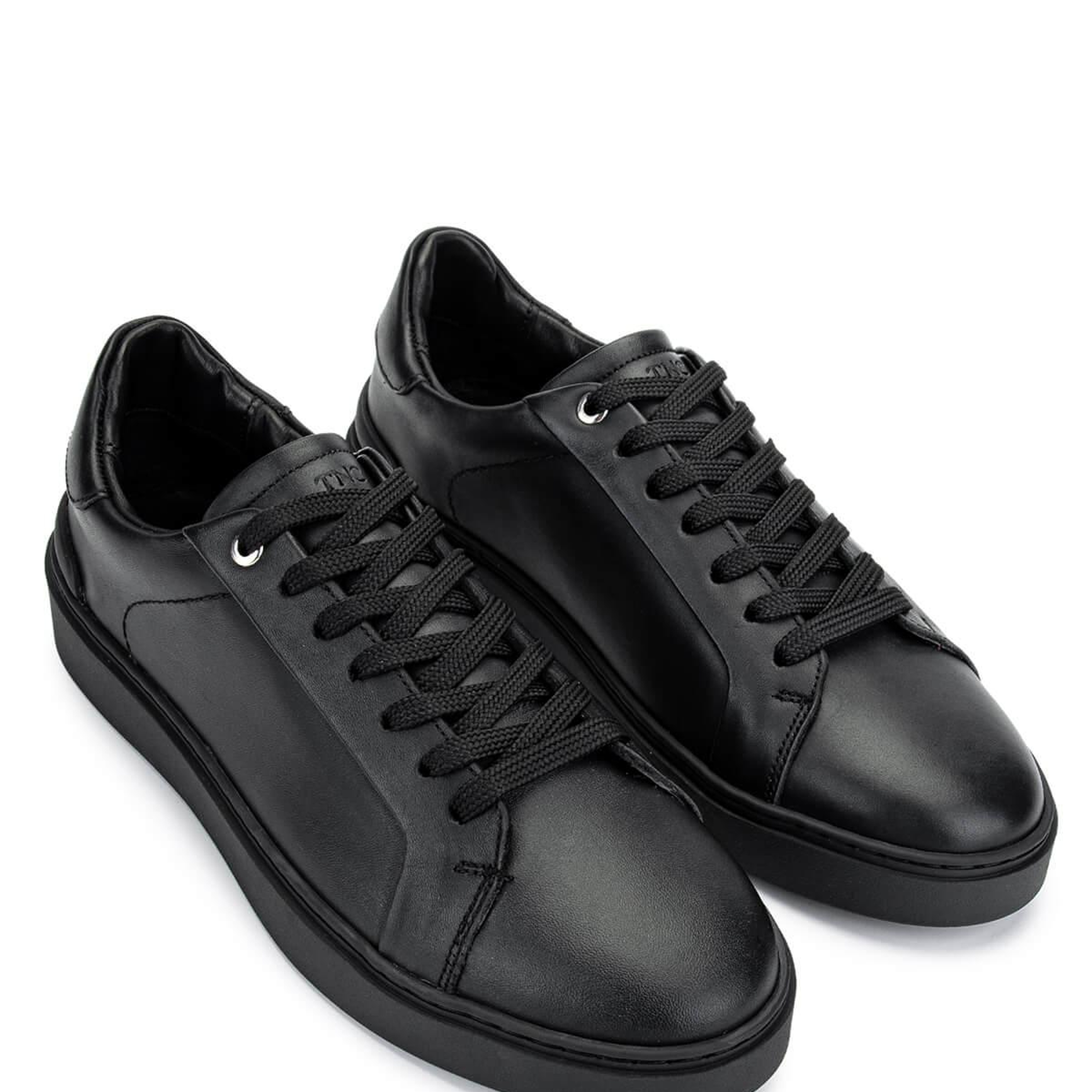 Tamer Tanca Erkek Hakiki Deri Siyah Deri Sneakers & Spor Ayakkabı