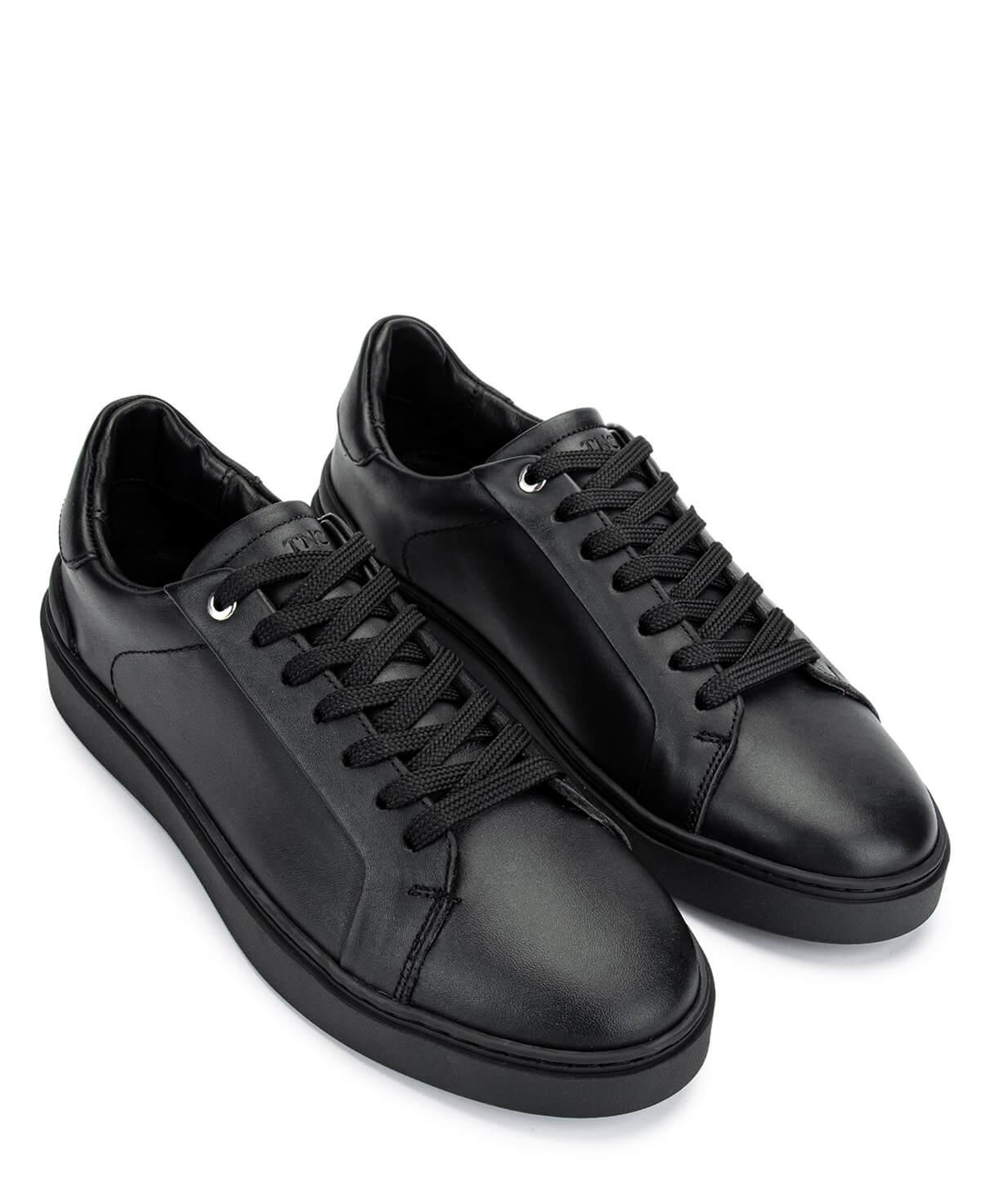 Tamer Tanca Erkek Hakiki Deri Siyah Deri Sneakers & Spor Ayakkabı