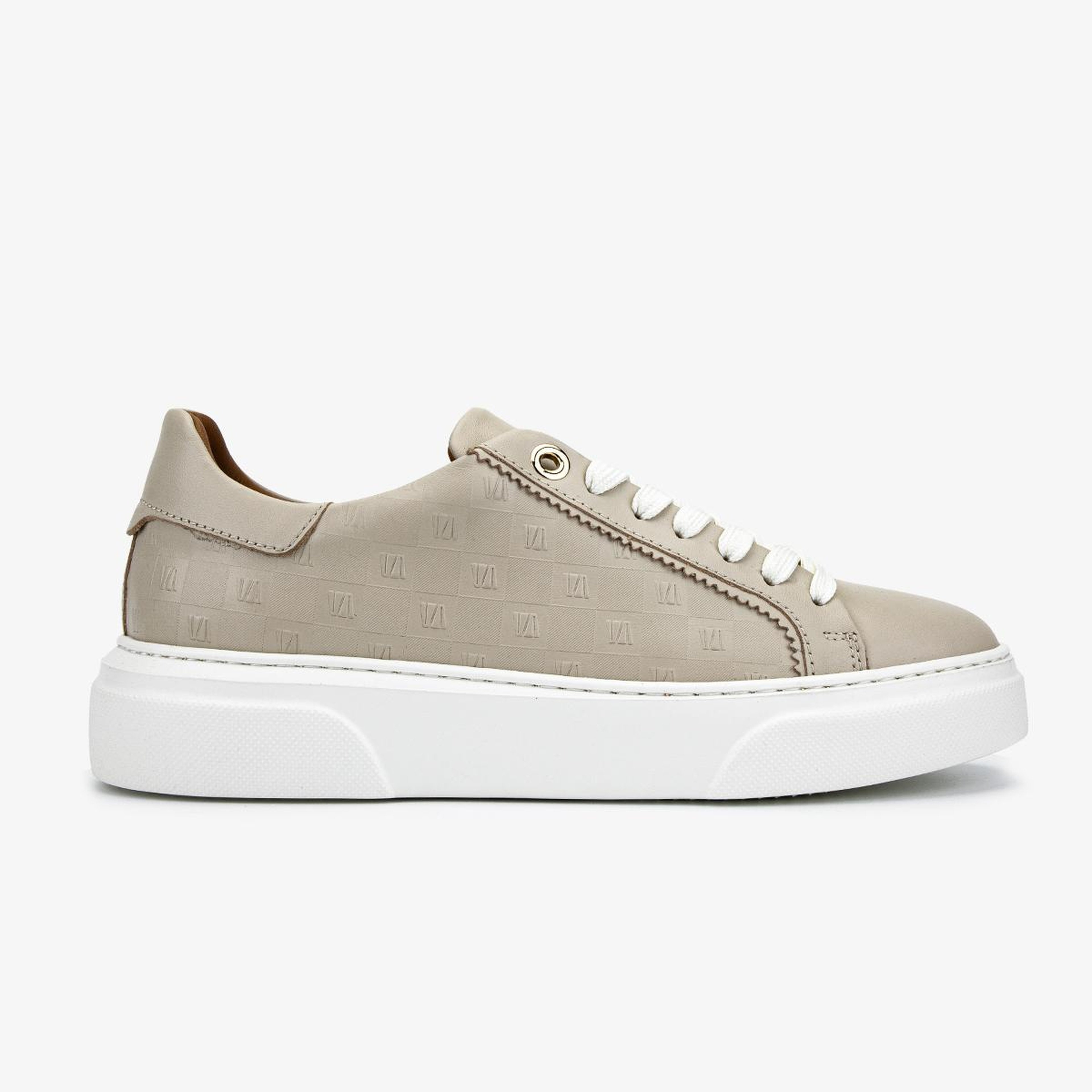 Valmenti Kadın Hakiki Deri Kırık Beyaz Sneakers & Spor Ayakkabı